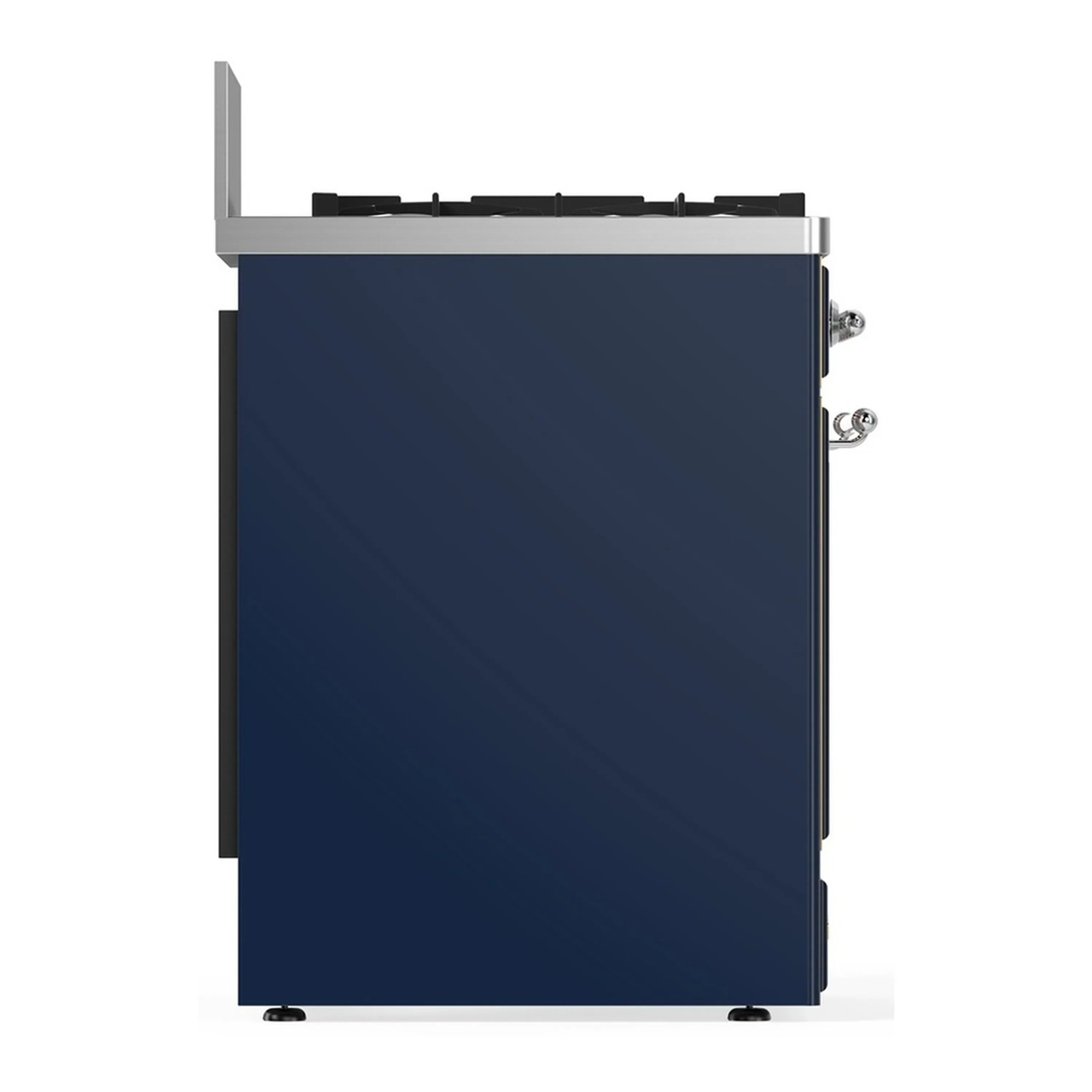 ILVE Majestic III 30-inch Dual Fuel Range with 5 Natural Gas Burner and Triple Glass Door Electric Oven in Midnight Blue with Chrome Trim (UM30NR3MBC) - Image 6