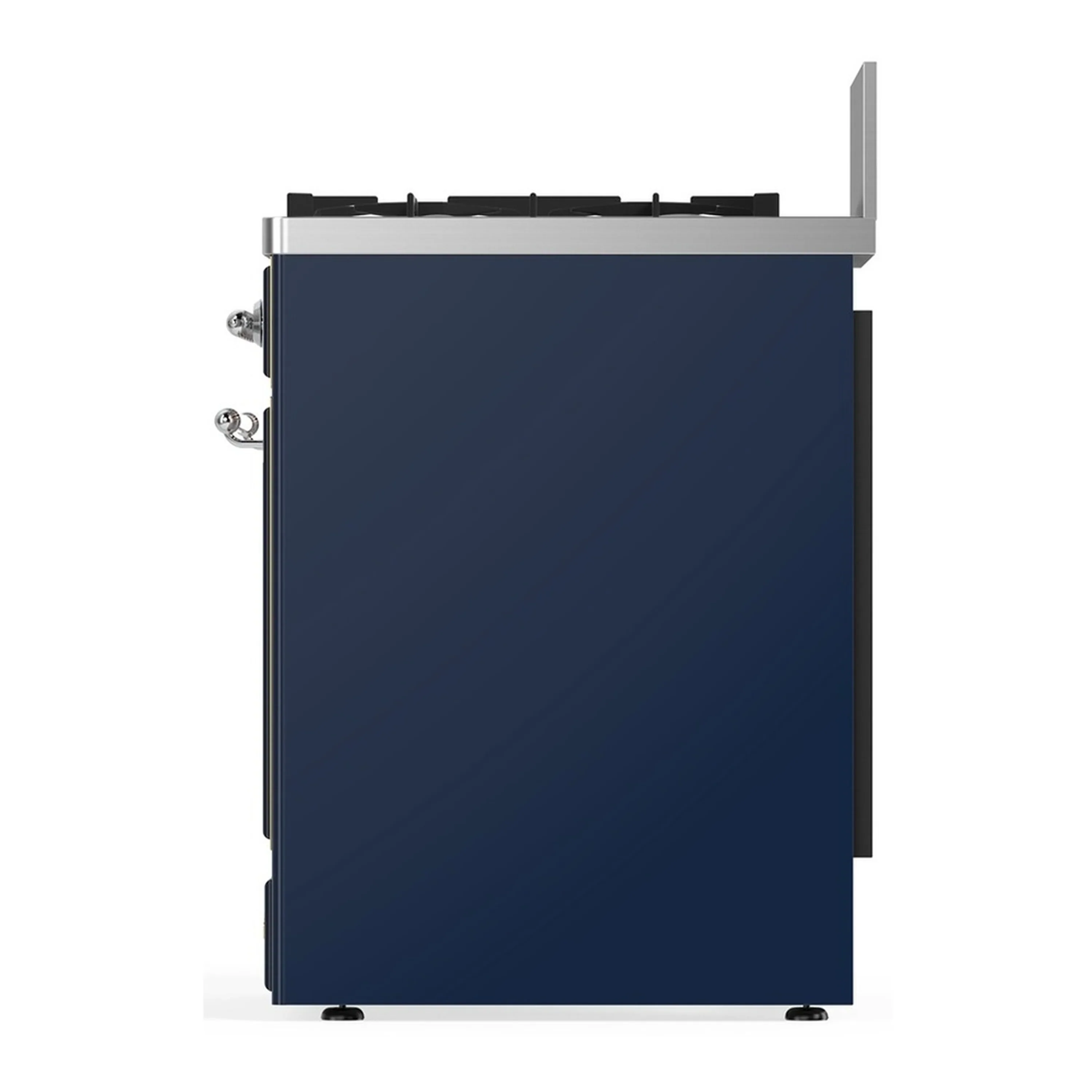 ILVE Majestic III 30-inch Dual Fuel Range with 5 Liquid Propane Burner and Solid Door Electric Oven in Midnight Blue with Chrome Trim (UM30QNR3MBCLP) - Image 6