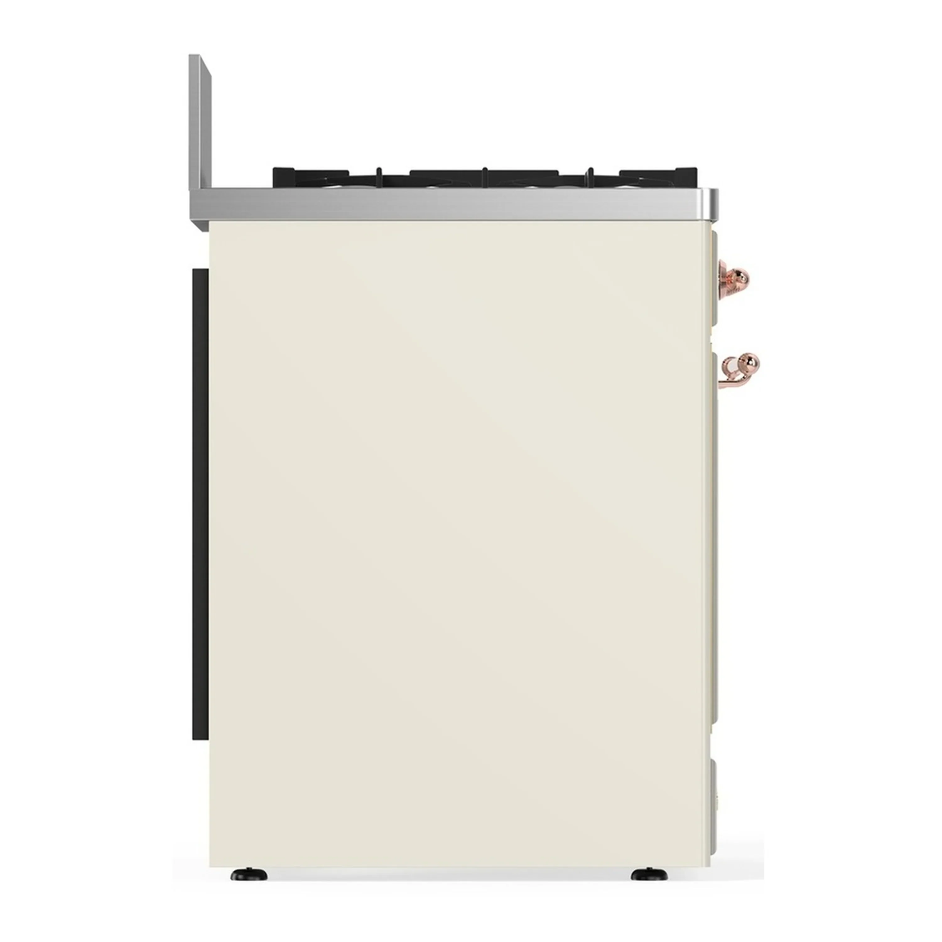 ILVE Majestic III 30-inch Dual Fuel Range with 5 Natural Gas Burner and Triple Glass Door Electric Oven in Antique White with Copper Trim (UM30NR3AWP) - Image 7