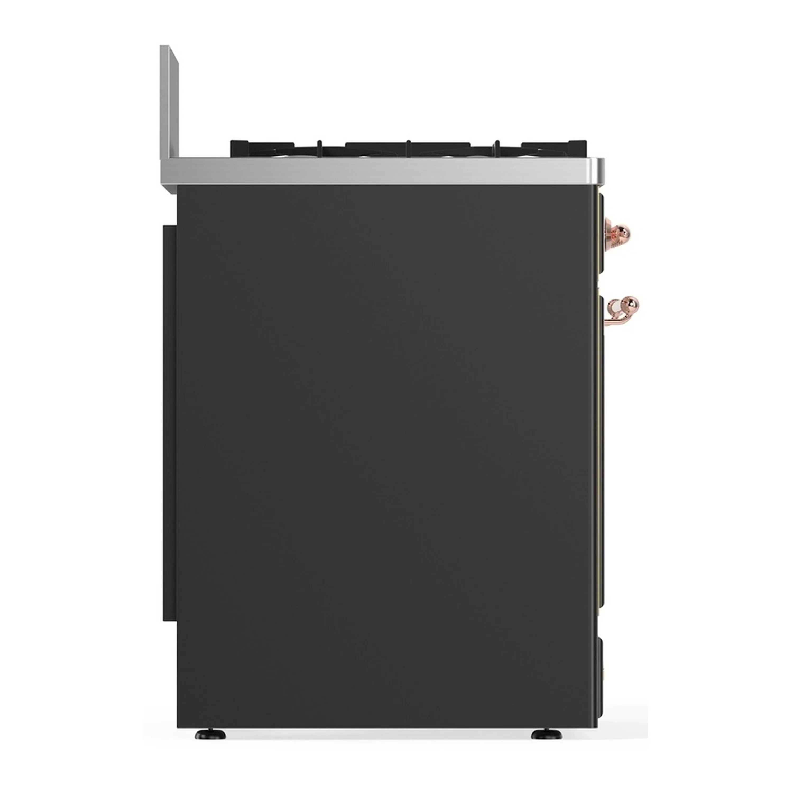 ILVE Majestic III 30-inch Dual Fuel Range with 5 Natural Gas Burner and Triple Glass Door Electric Oven in Graphite Matte with Copper Trim (UM30NR3MGP) - Image 7