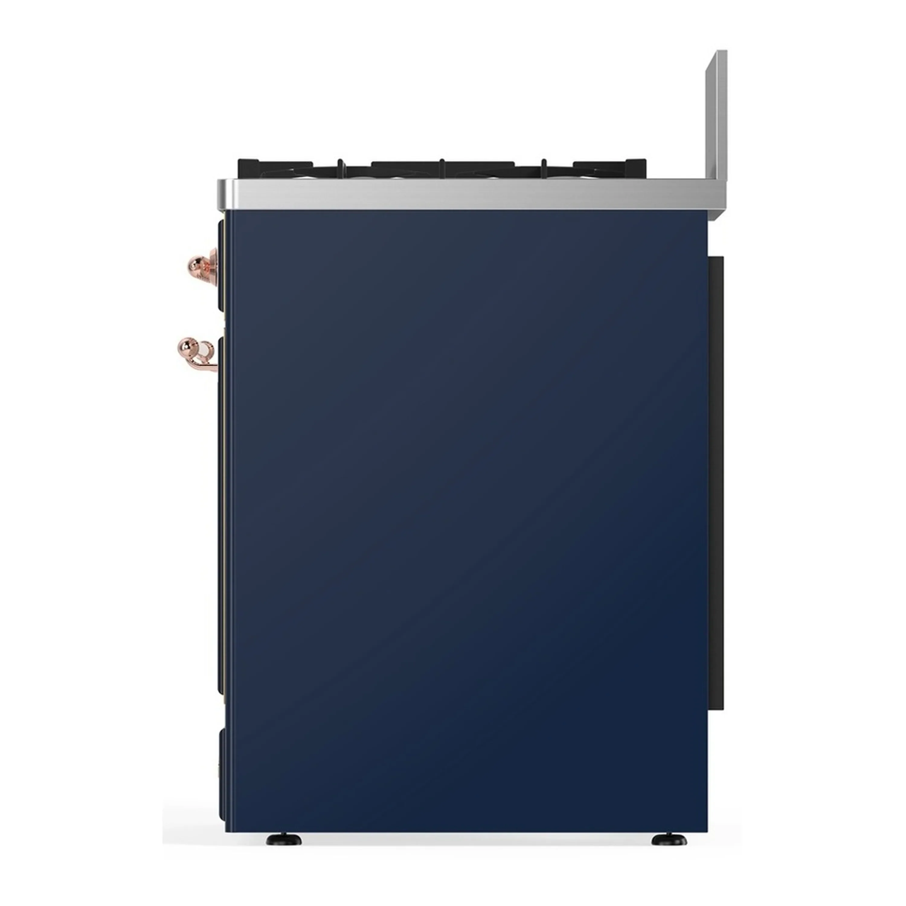 ILVE Majestic III 30-inch Dual Fuel Range with 5 Natural Gas Burner and Triple Glass Door Electric Oven in Midnight Blue with Copper Trim (UM30NR3MBP) - Image 6