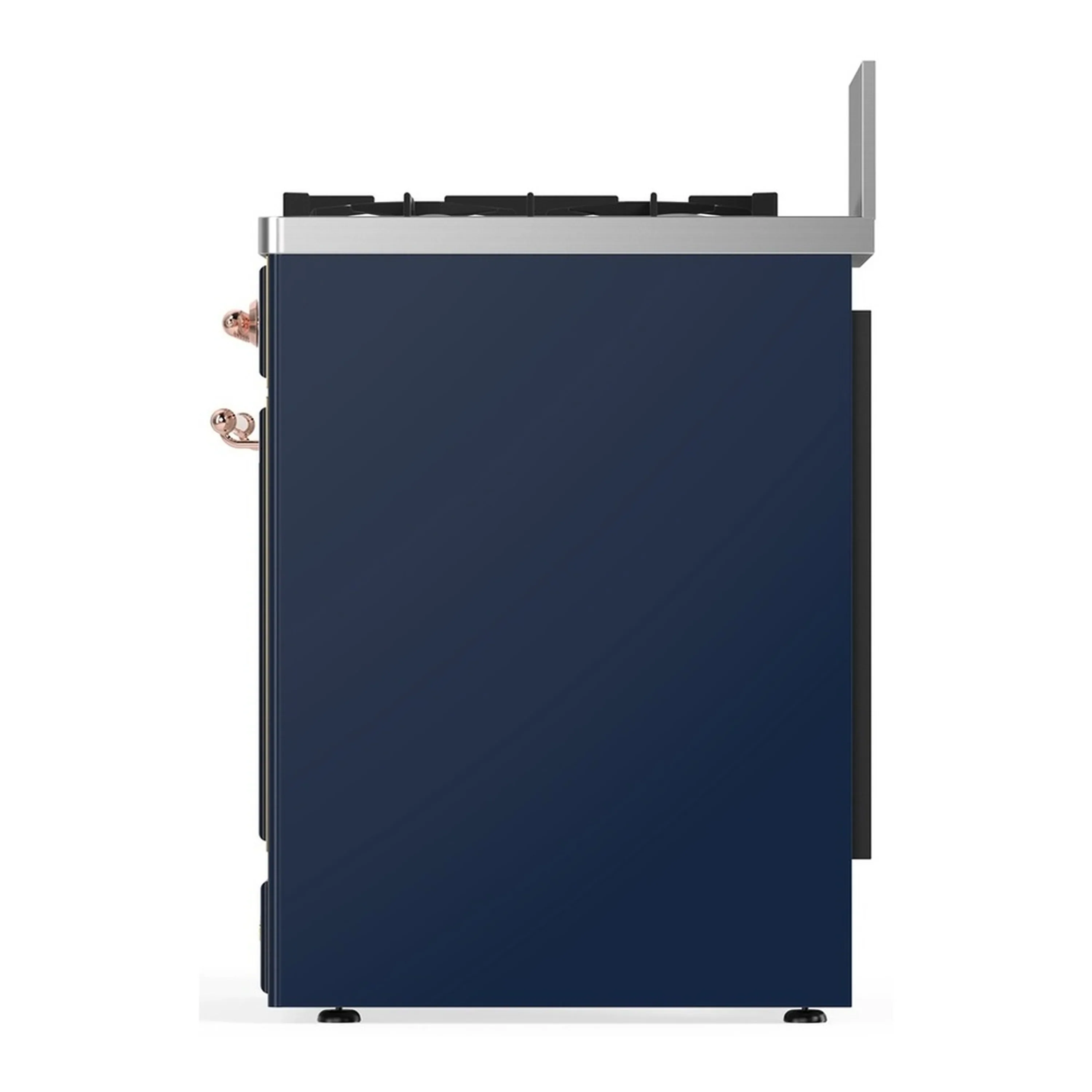 ILVE Majestic III 30-inch Dual Fuel Range with 5 Liquid Propane Burner and Solid Door Electric Oven in Midnight Blue with Copper Trim (UM30QNR3MBPLP) - Image 6