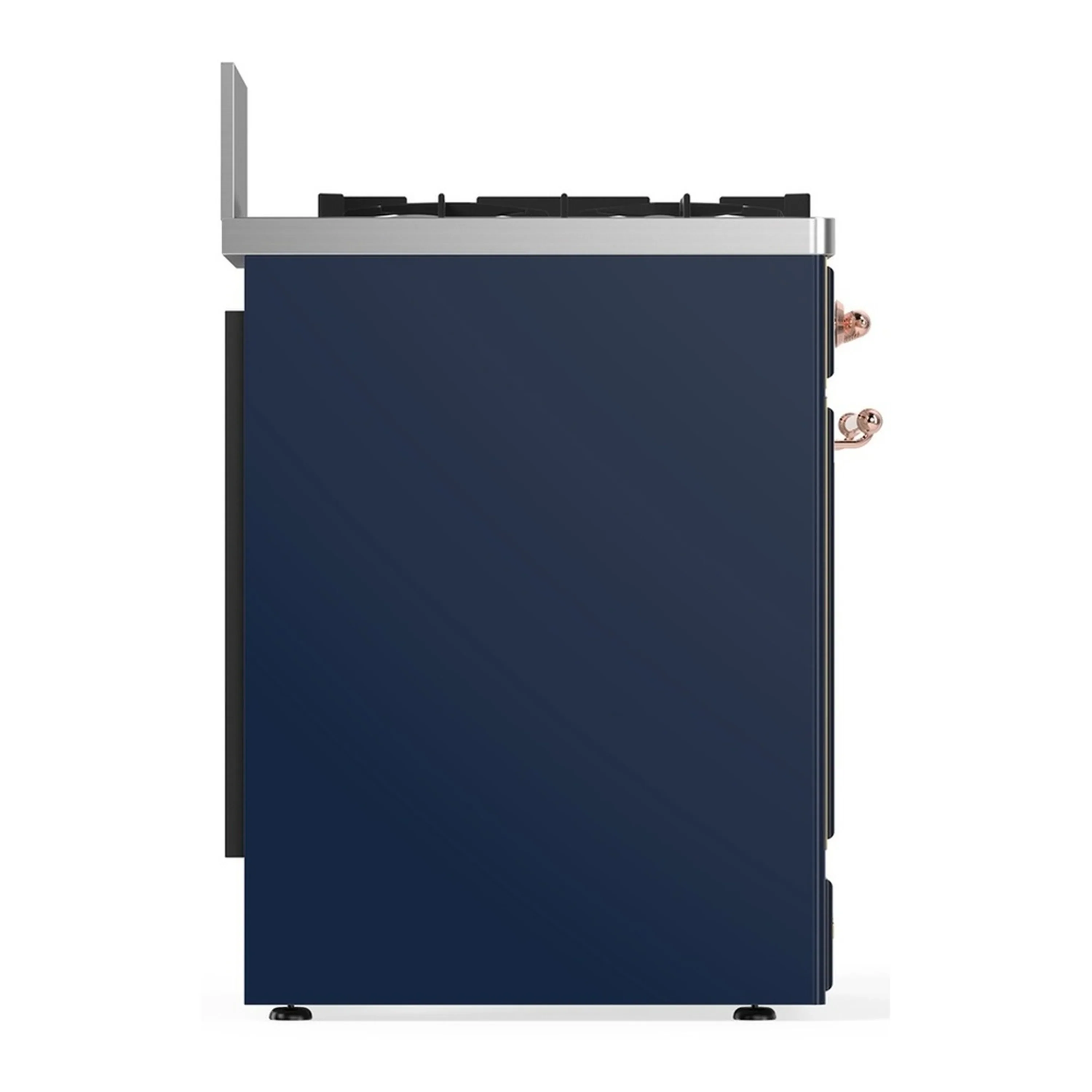 ILVE Majestic III 30-inch Dual Fuel Range with 5 Liquid Propane Burner and Solid Door Electric Oven in Midnight Blue with Copper Trim (UM30QNR3MBPLP) - Image 7