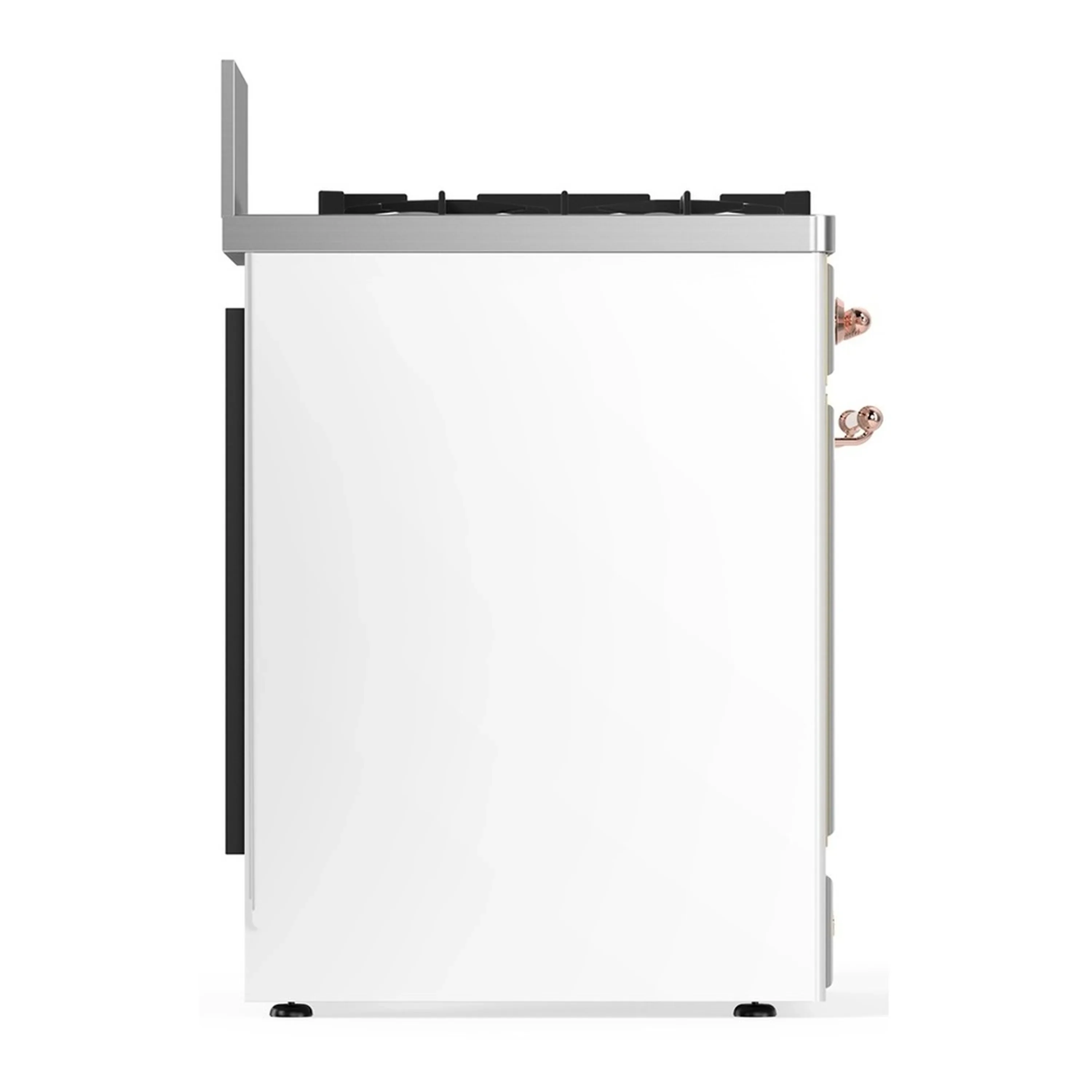 ILVE Majestic III 30-inch Dual Fuel Range with 5 Liquid Propane Burner and Solid Door Electric Oven in White with Copper Trim (UM30QNR3WHPLP) - Image 7