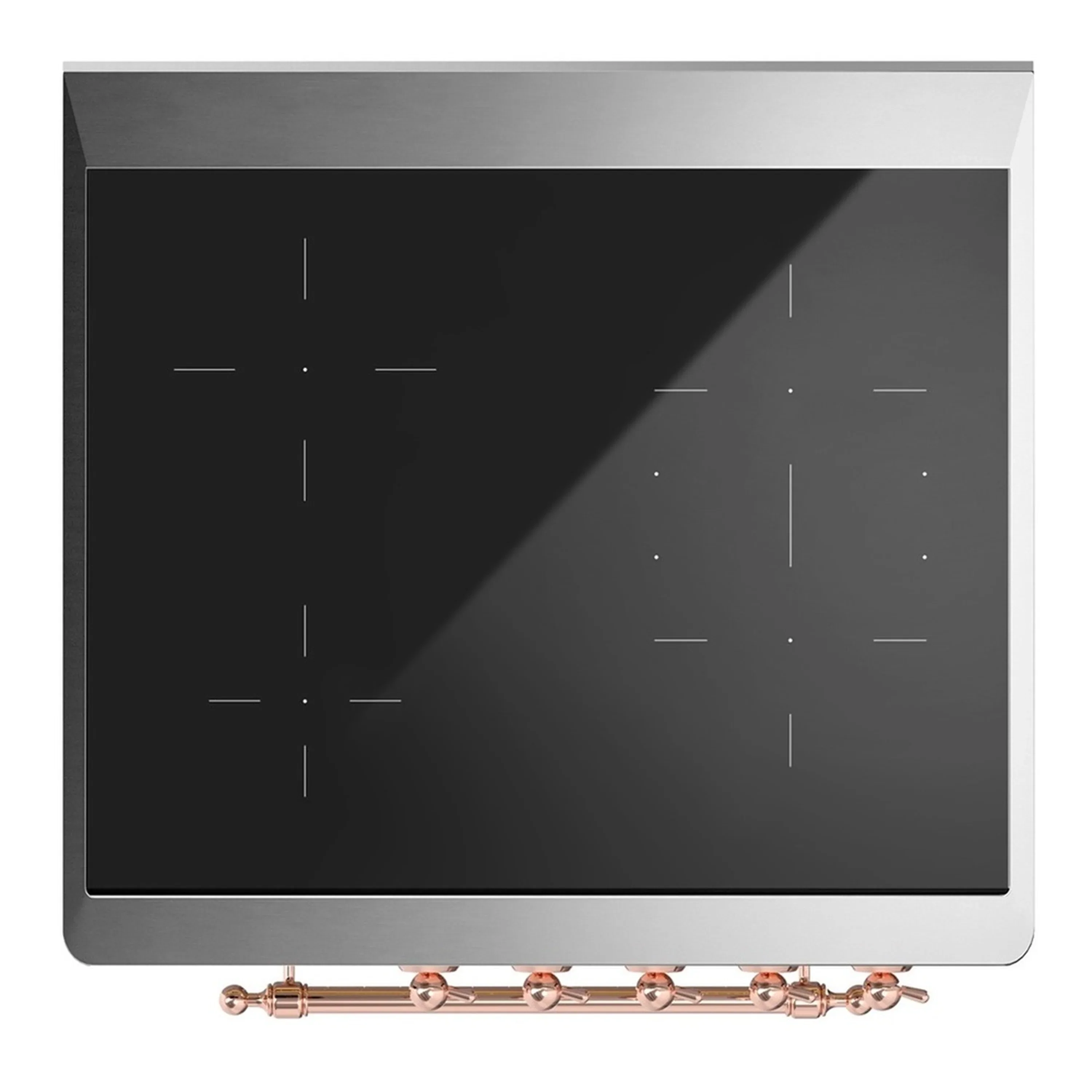 ILVE Majestic III 30-Inch Induction Range with 4 Induction Elements and Triple Glass Door Electric Oven in Antique White with Copper Trim (UMIB30NR3AWP) - Image 2