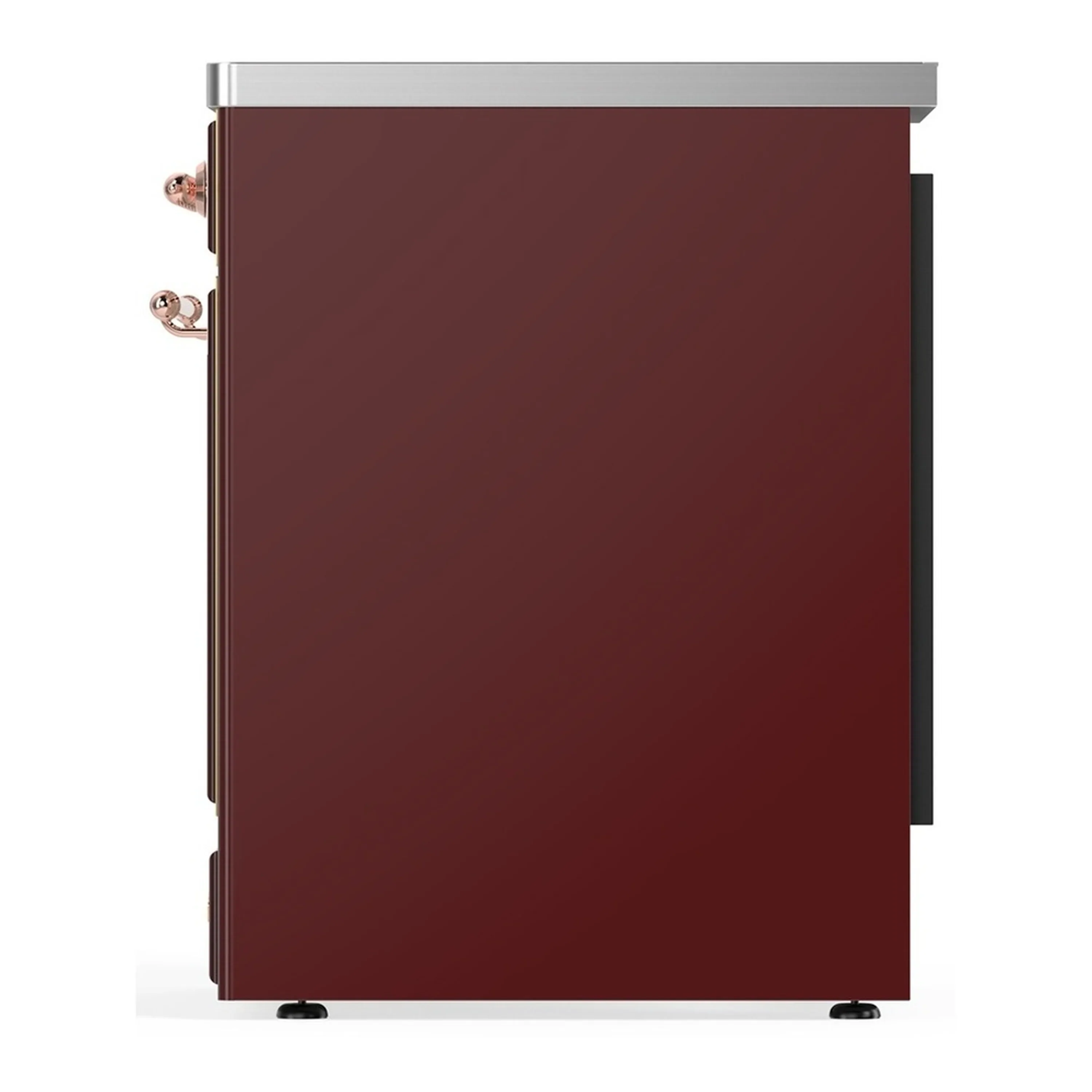 ILVE Majestic III 30-Inch Induction Range with 4 Induction Elements and Solid Door Electric Oven in Burgundy with Copper Trim (UMIB30QNR3BUP) - Image 5