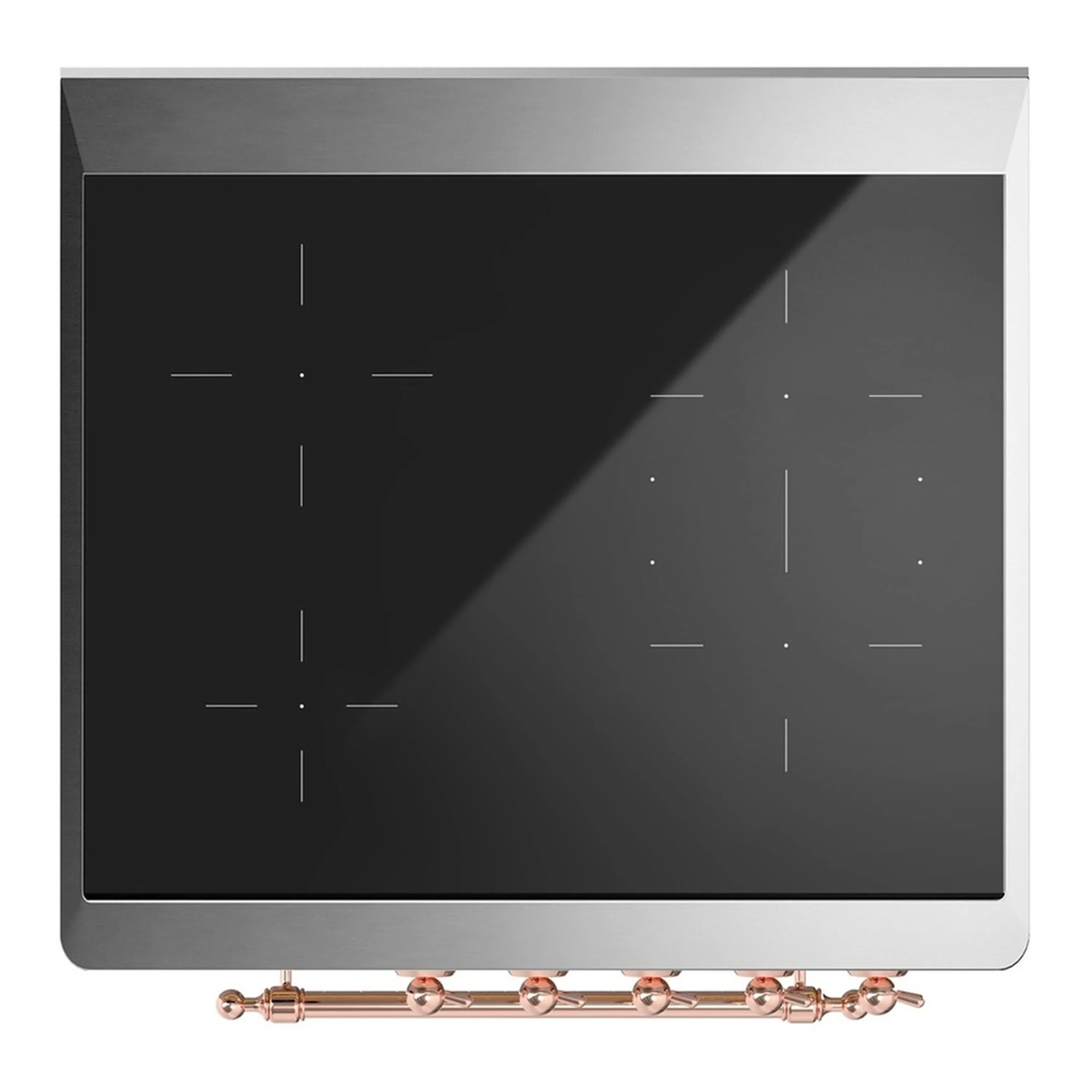 ILVE Majestic III 30-Inch Induction Range with 4 Induction Elements and Triple Glass Door Electric Oven in Emerald Green with Copper Trim (UMIB30NR3EGP) - Image 2