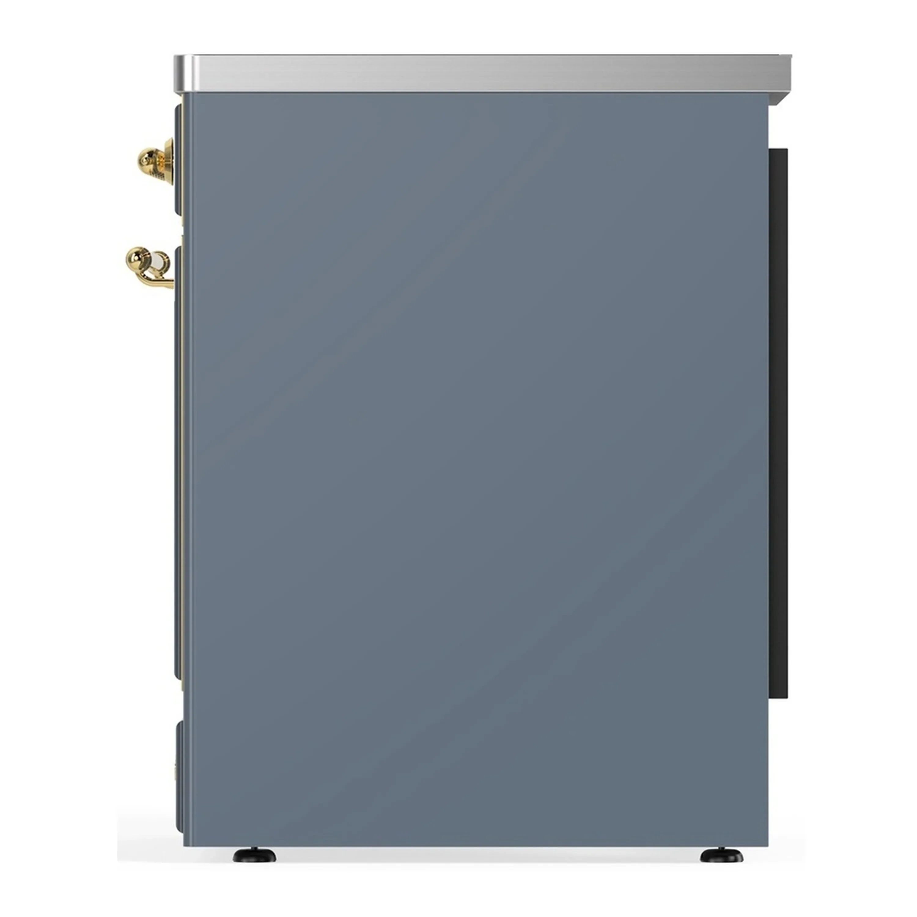 ILVE Majestic III 30-Inch Induction Range with 4 Induction Elements and Solid Door Electric Oven in Blue Grey with Brass Trim (UMIB30QNR3BGG) - Image 5
