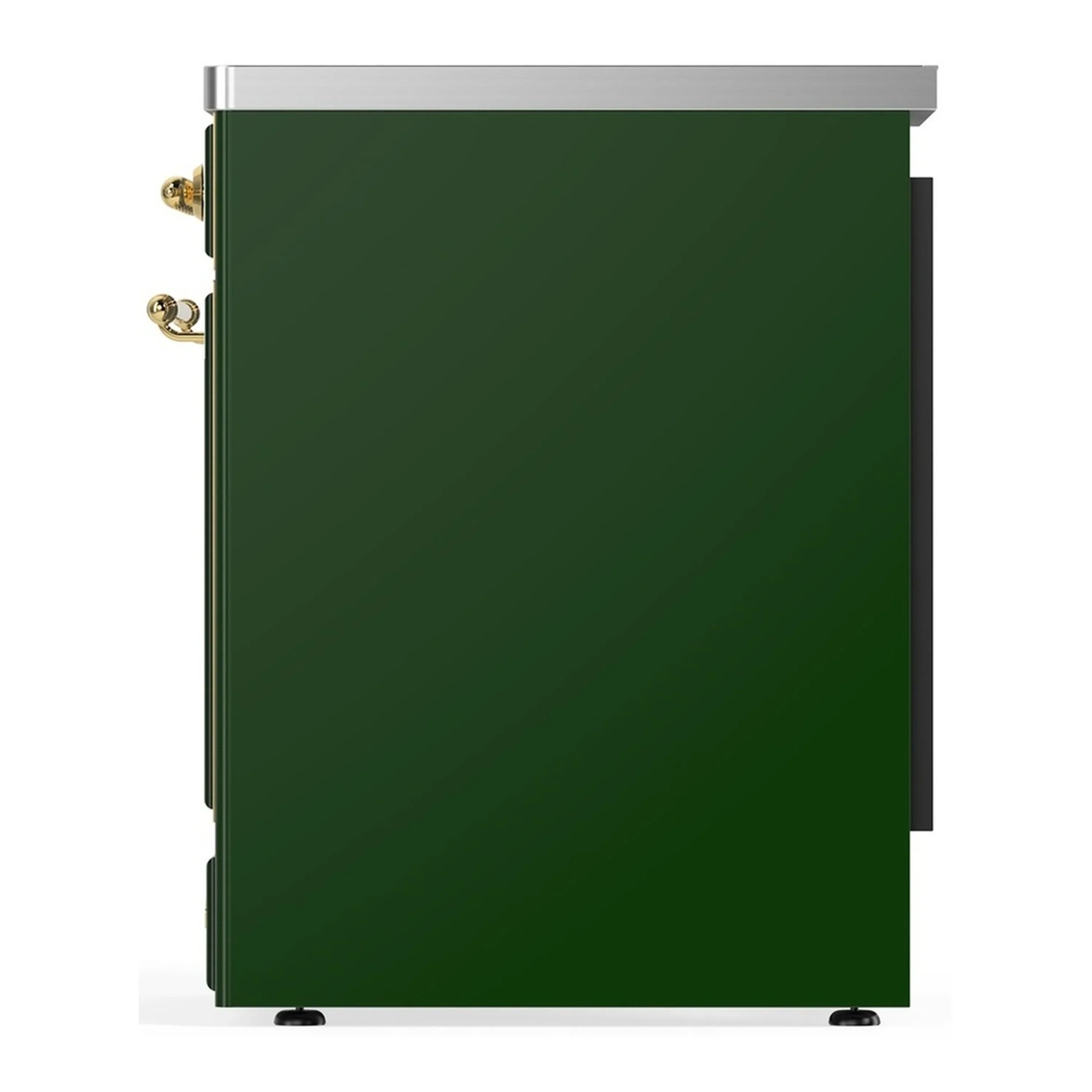 ILVE Majestic III 30-Inch Induction Range with 4 Induction Elements and Solid Door Electric Oven in Emerald Green with Brass Trim (UMIB30QNR3EGG) - Image 5