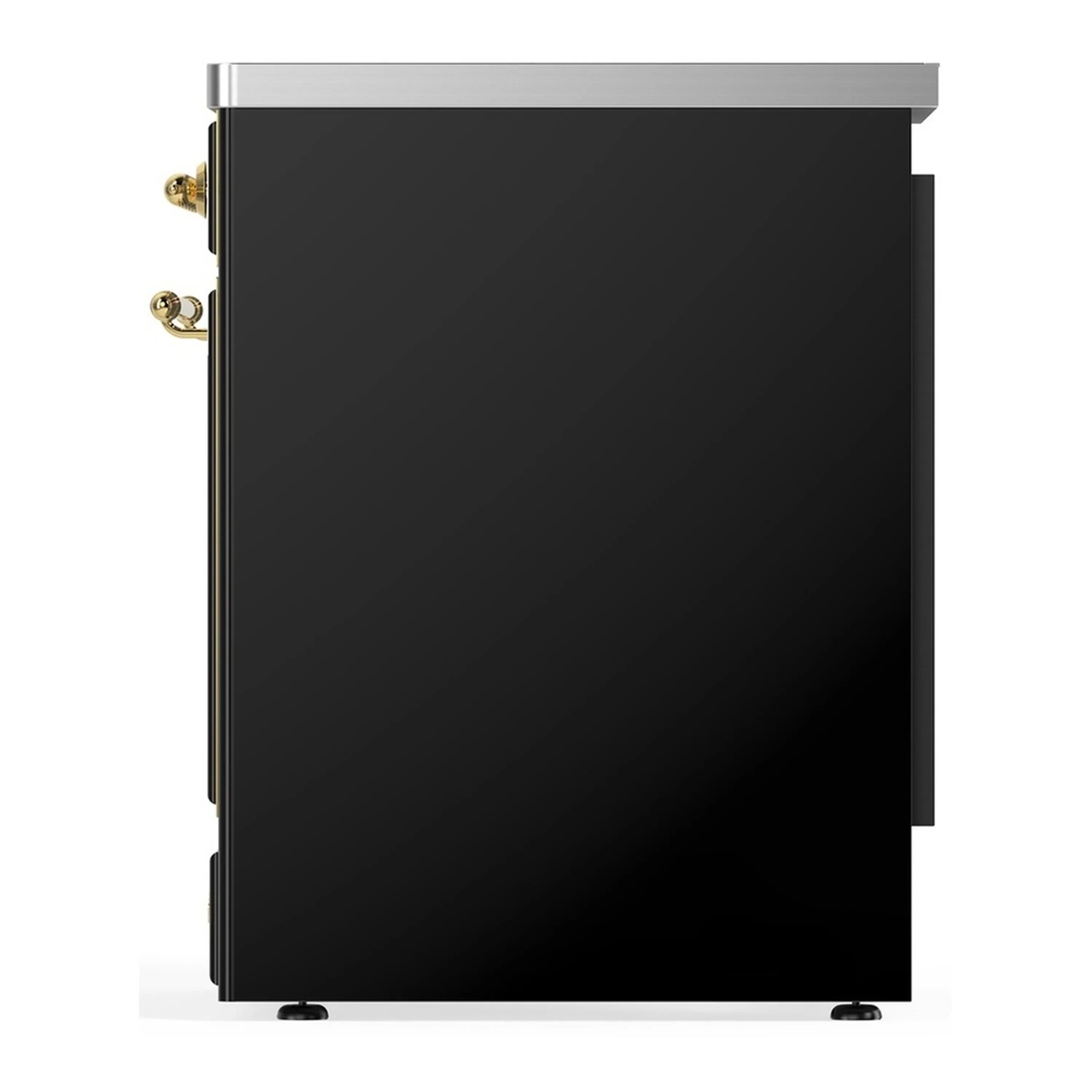 ILVE Majestic III 30-Inch Induction Range with 4 Induction Elements and Triple Glass Door Electric Oven in Glossy Black with Brass Trim (UMIB30NR3BKG) - Image 5