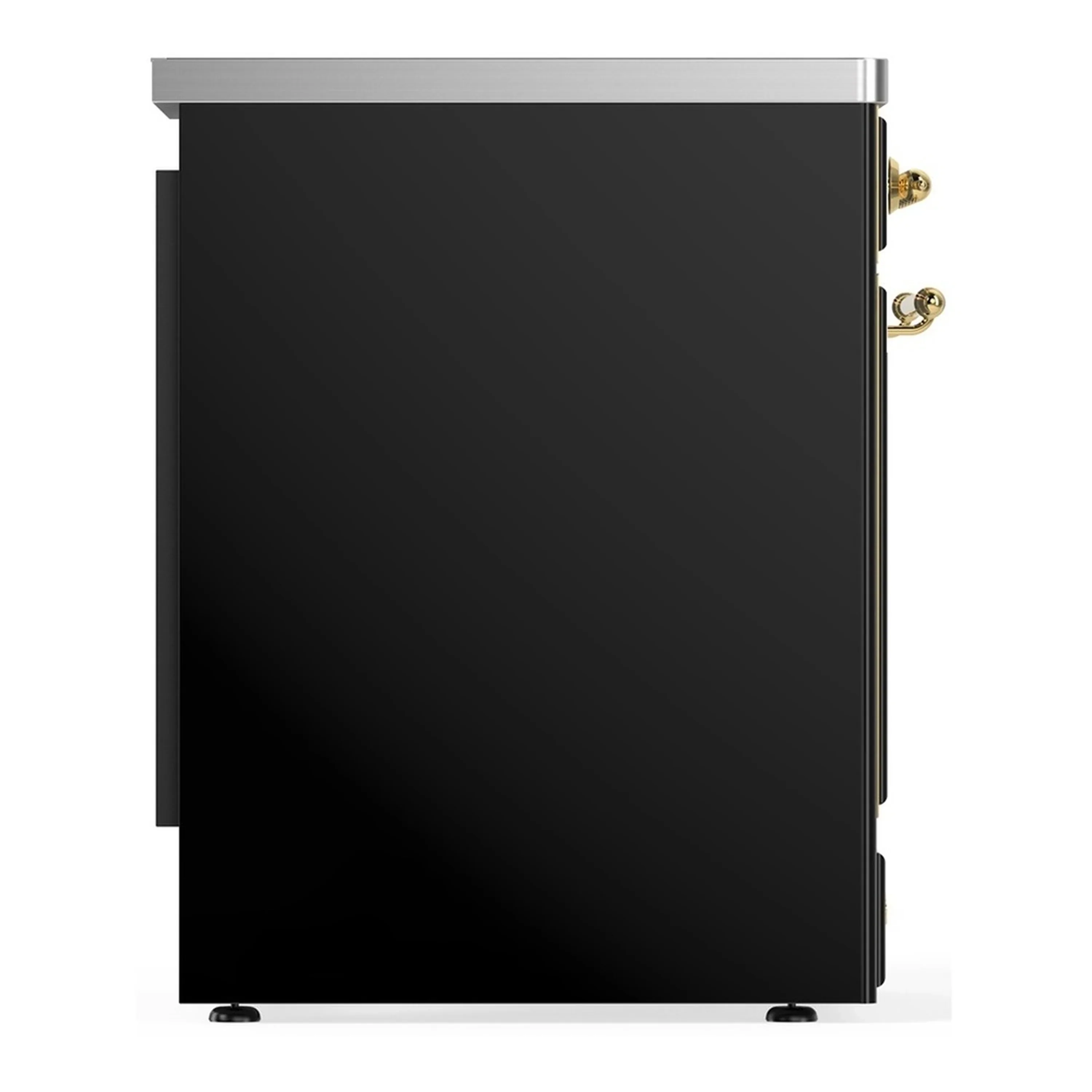 ILVE Majestic III 30-Inch Induction Range with 4 Induction Elements and Solid Door Electric Oven in Glossy Black with Brass Trim (UMIB30QNR3BKG) - Image 6