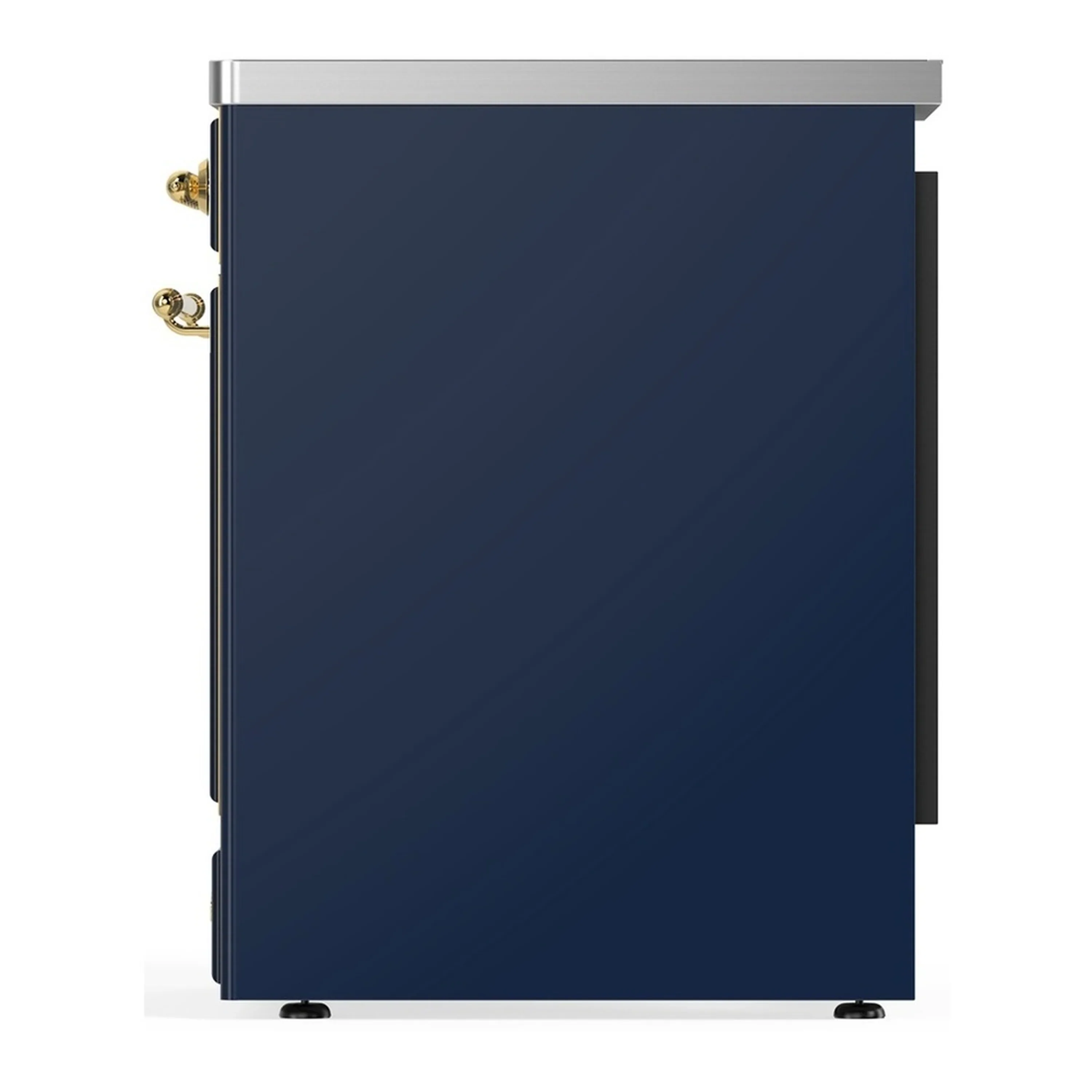ILVE Majestic III 30-Inch Induction Range with 4 Induction Elements and Solid Door Electric Oven in Mightnight Blue with Brass Trim (UMIB30QNR3MBG) - Image 5