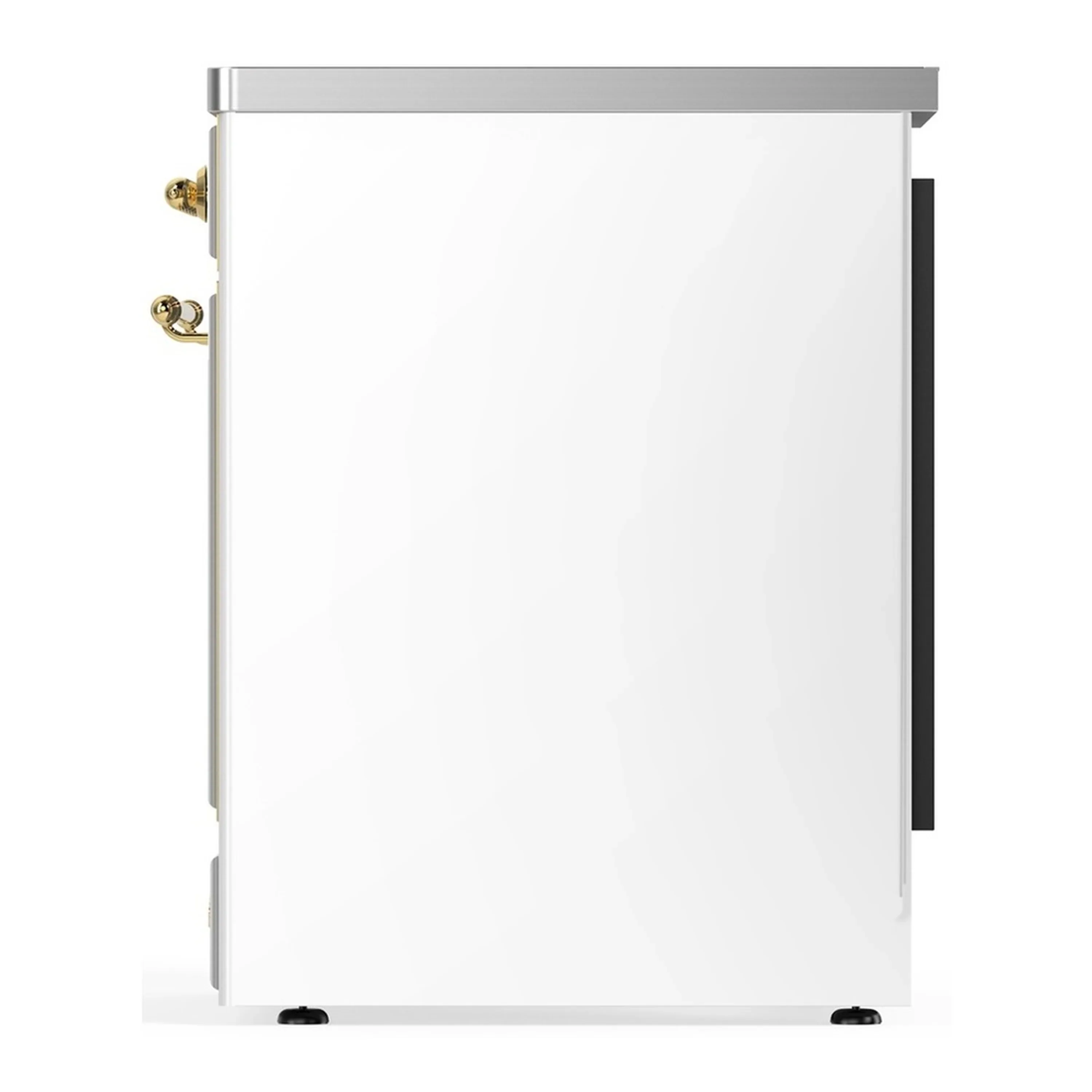 ILVE Majestic III 30-Inch Induction Range with 4 Induction Elements and Triple Glass Door Electric Oven in White with Brass Trim (UMIB30NR3WHG) - Image 5