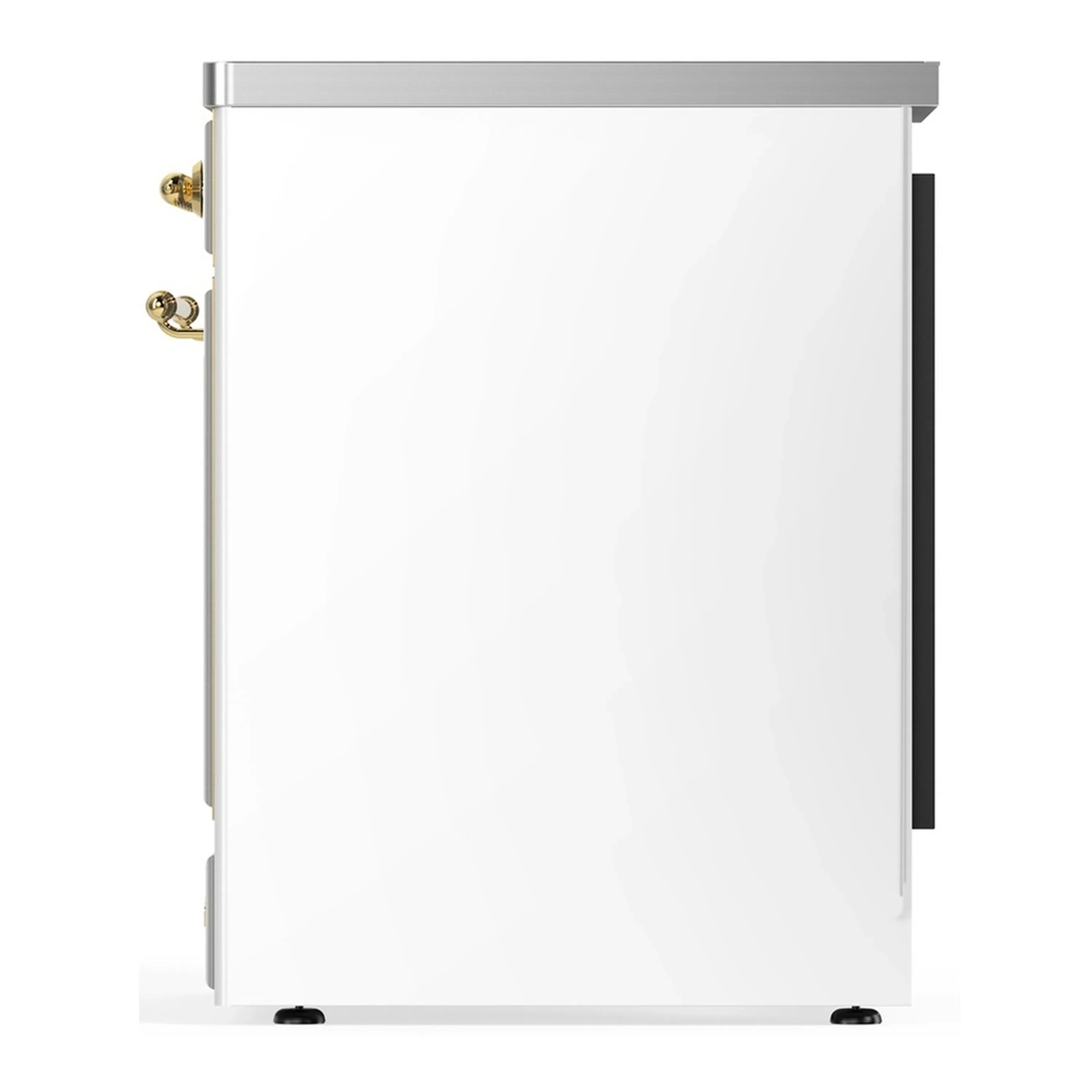 ILVE Majestic III 30-Inch Induction Range with 4 Induction Elements and Solid Door Electric Oven in White with Brass Trim (UMIB30QNR3WHG) - Image 5