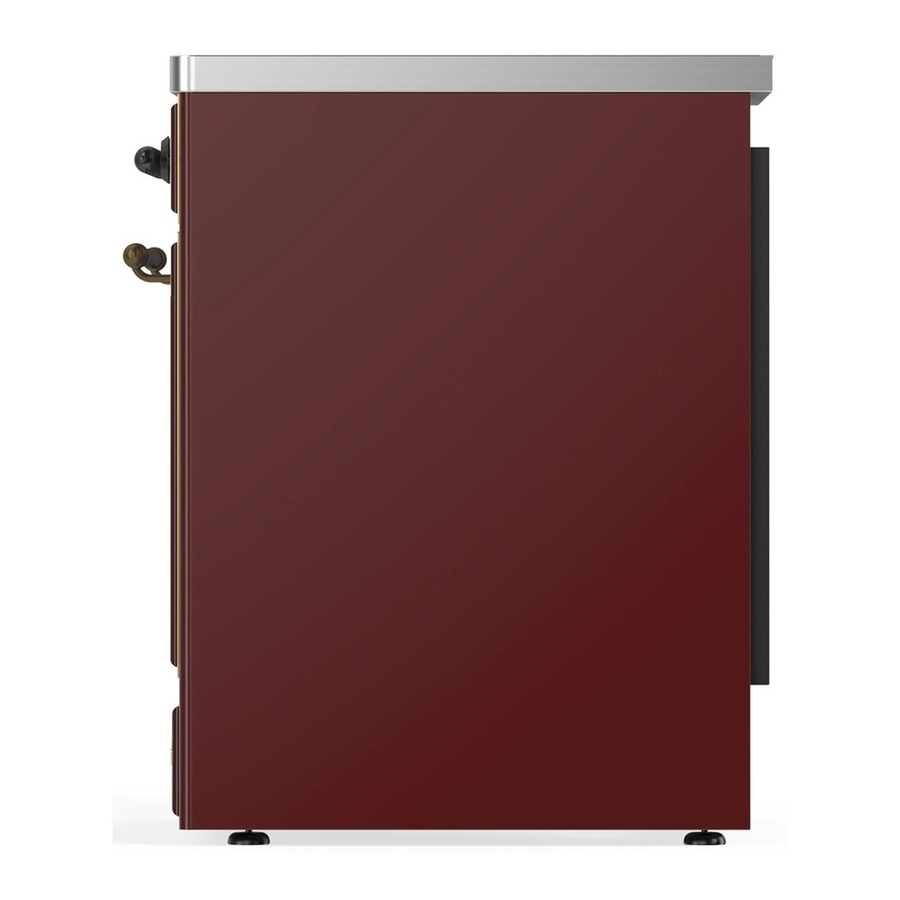 ILVE Majestic III 30-Inch Induction Range with 4 Induction Elements and Triple Glass Door Electric Oven in Burgundy with Burnished Trim (UMIB30NR3BUB) - Image 5