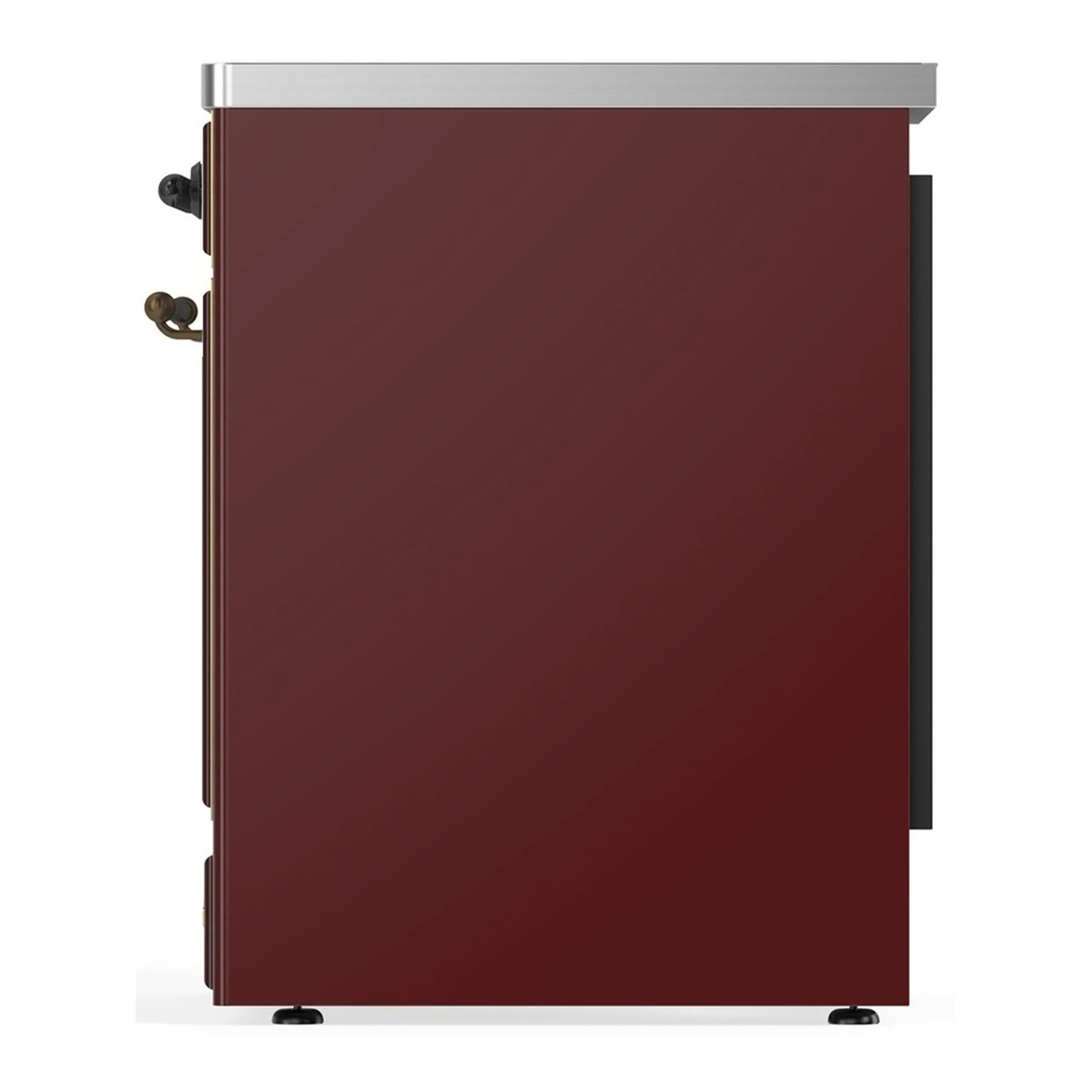 ILVE Majestic III 30-Inch Induction Range with 4 Induction Elements and Solid Door Electric Oven in Burgundy with Burnished Trim (UMIB30QNR3BUB) - Image 5