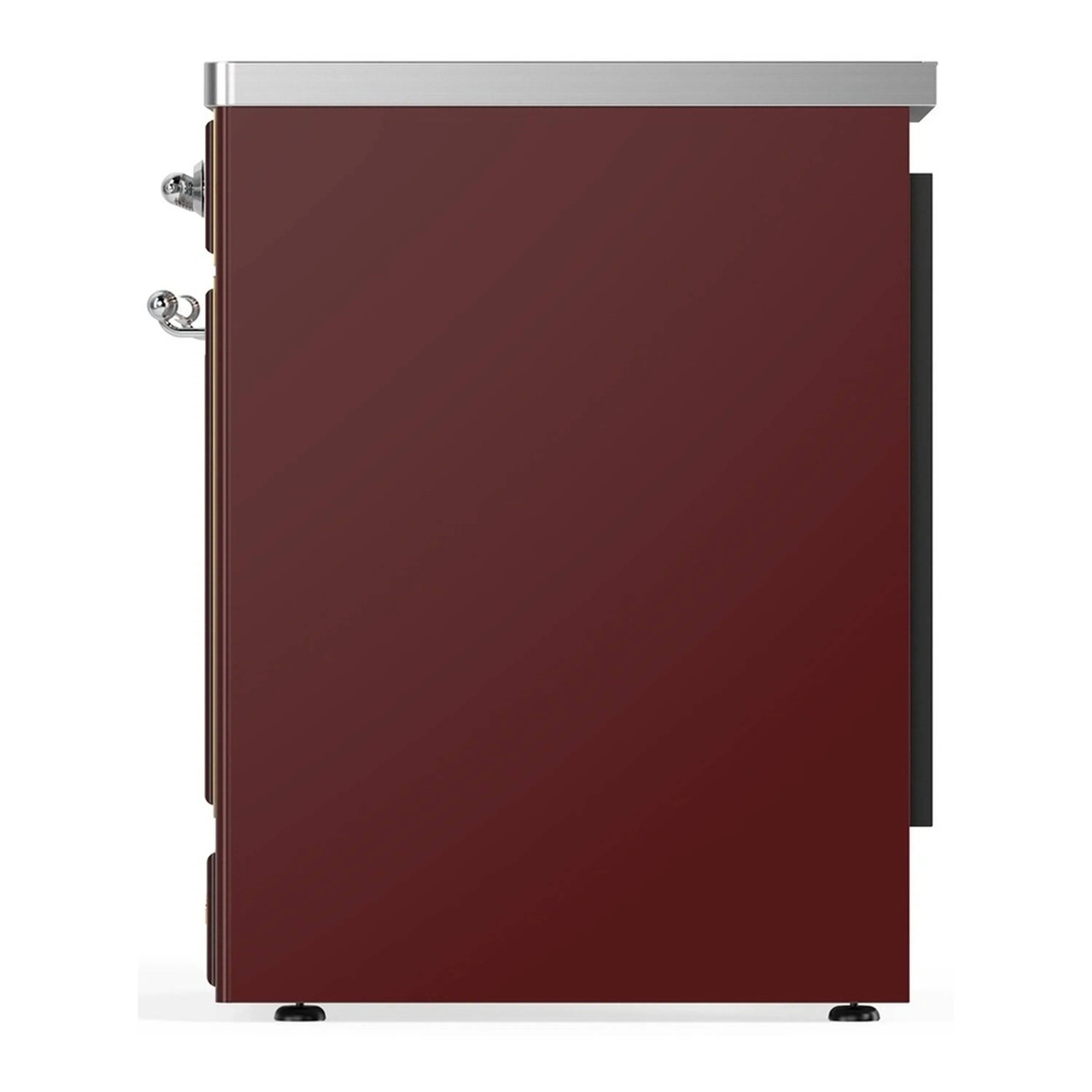 ILVE Majestic III 30-Inch Induction Range with 4 Induction Elements and Solid Door Electric Oven in Burgundy with Chrome Trim (UMIB30QNR3BUC) - Image 5