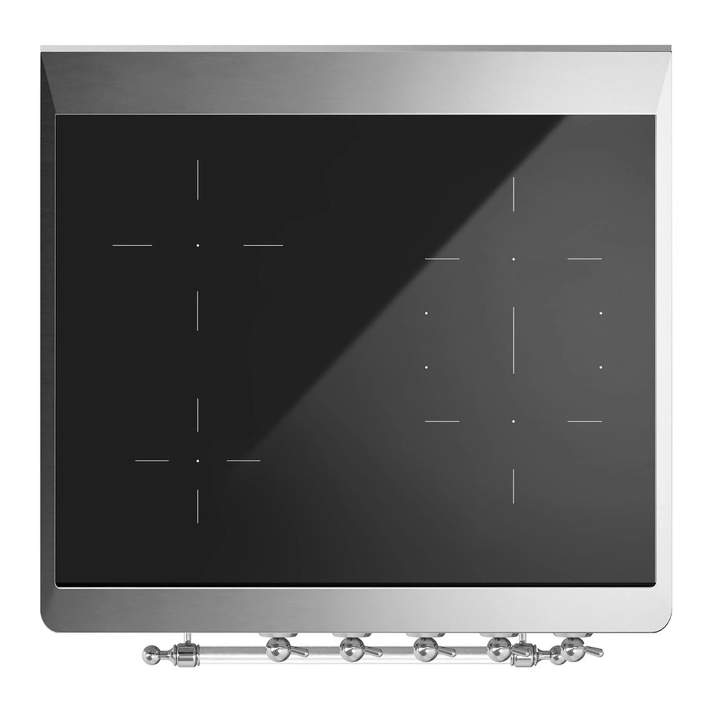 ILVE Majestic III 30-Inch Induction Range with 4 Induction Elements and Triple Glass Door Electric Oven in Mightnight Blue with Chrome Trim (UMIB30NR3MBC) - Image 2