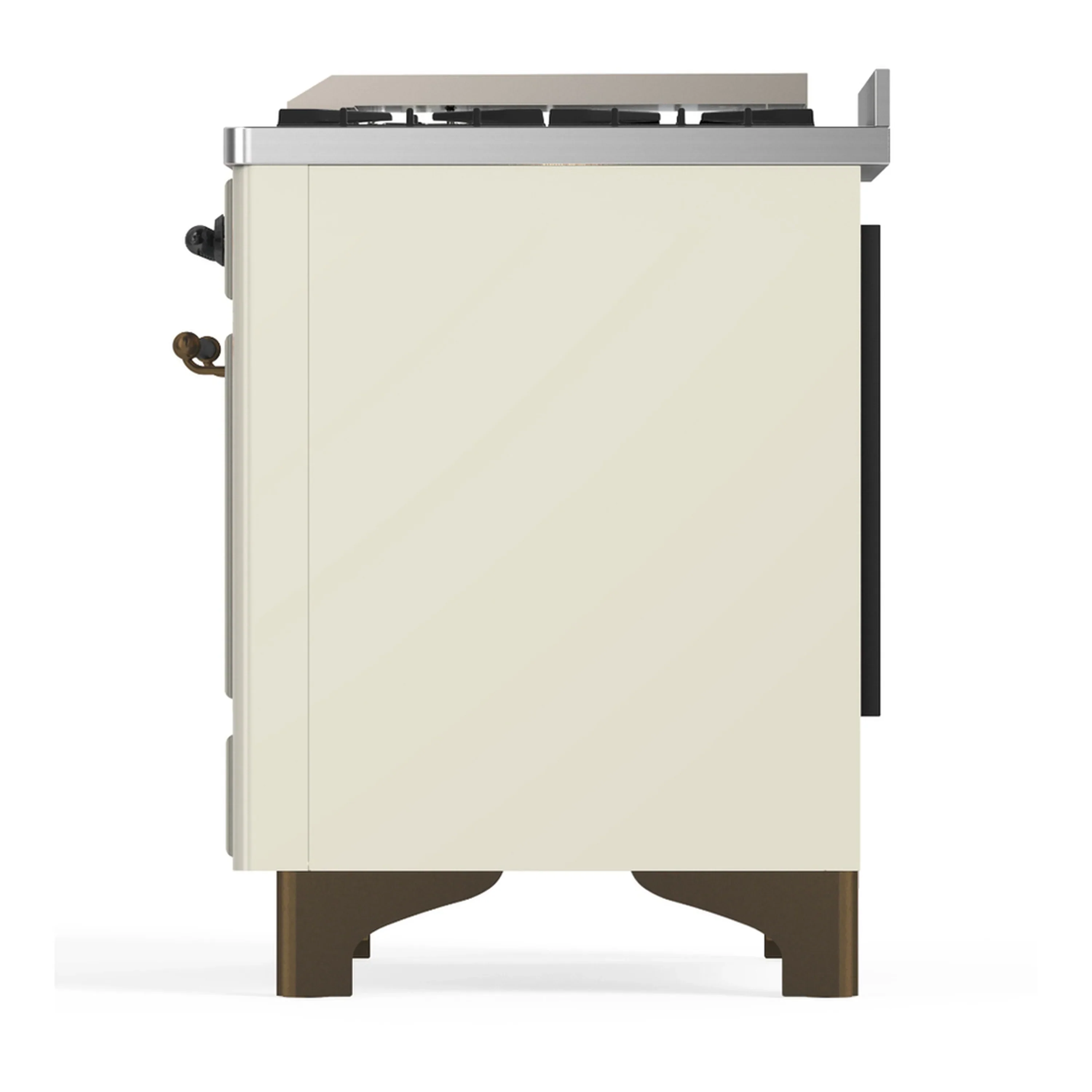 ILVE Majestic III 36-inch Dual Fuel Range with 5 Liquid Propane Burner, Griddle and Solid Door Electric Oven in Antique White with Burnished Trim (UM36FQNR3AWBLP) - Image 6