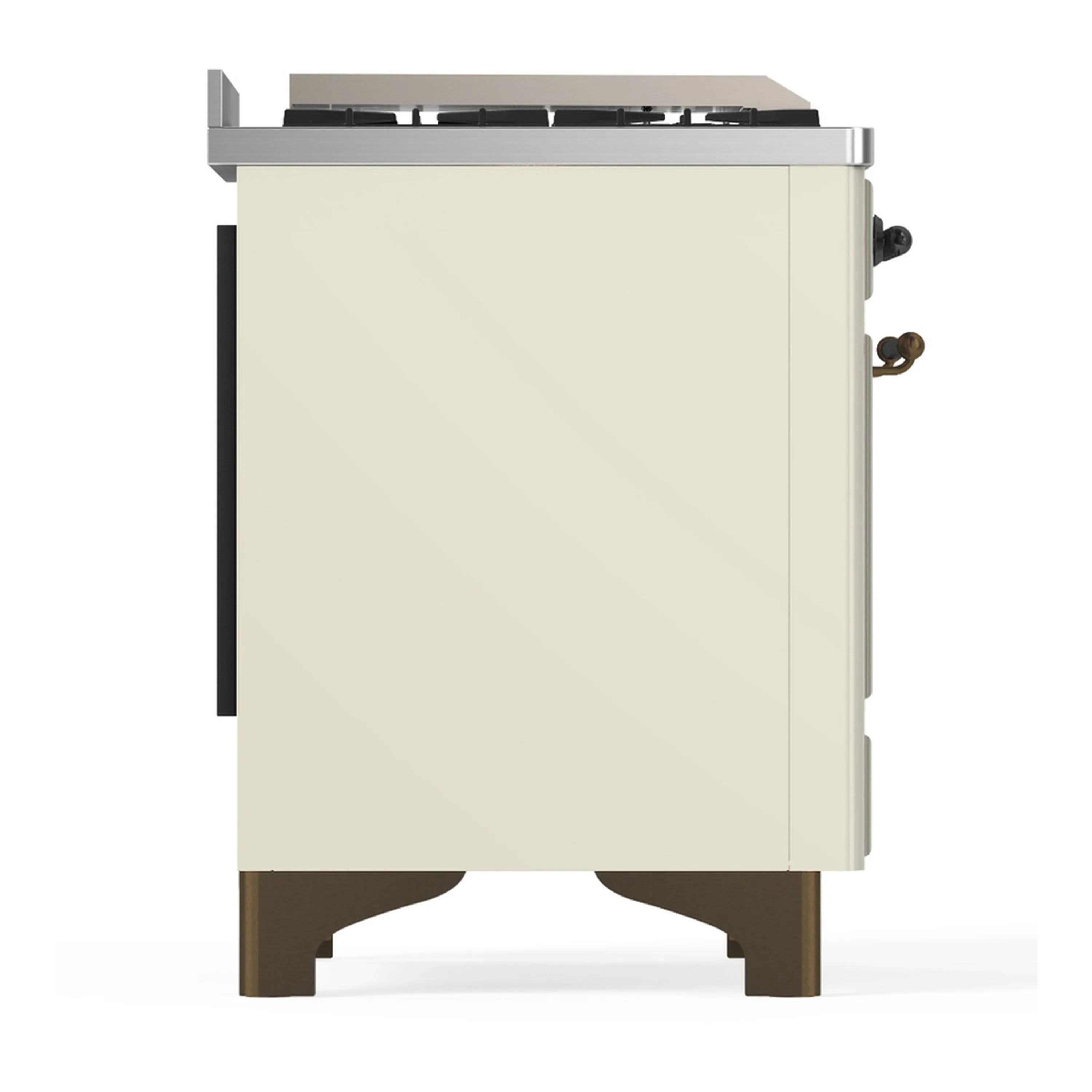 ILVE Majestic III 36-inch Dual Fuel Range with 5 Liquid Propane Burner, Griddle and Solid Door Electric Oven in Antique White with Burnished Trim (UM36FQNR3AWBLP) - Image 7
