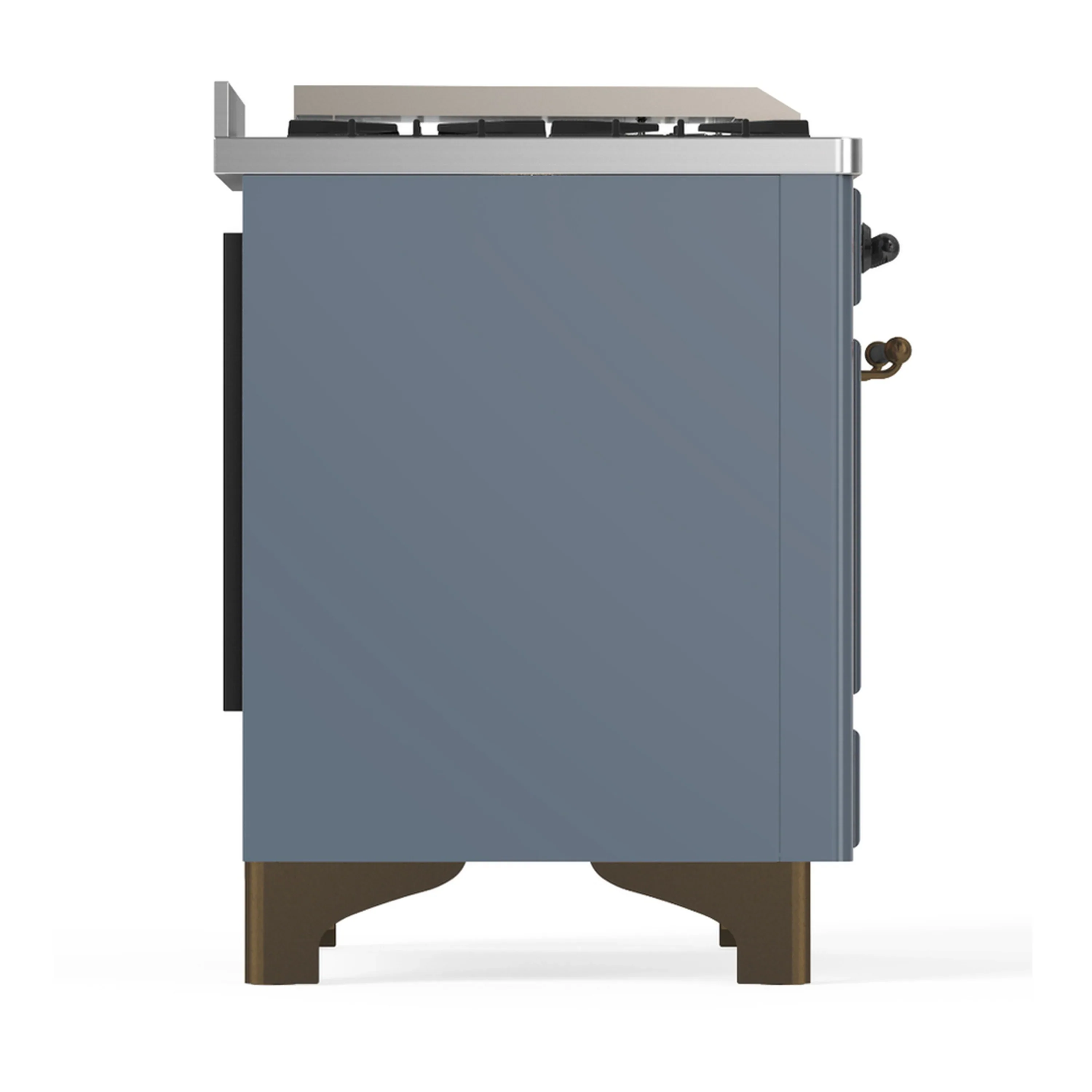 ILVE Majestic III 36-inch Dual Fuel Range with 5 Liquid Propane Burner, Griddle and Triple Glass Door Electric Oven in Blue Grey with Burnished Trim (UM36FNR3BGBLP) - Image 7