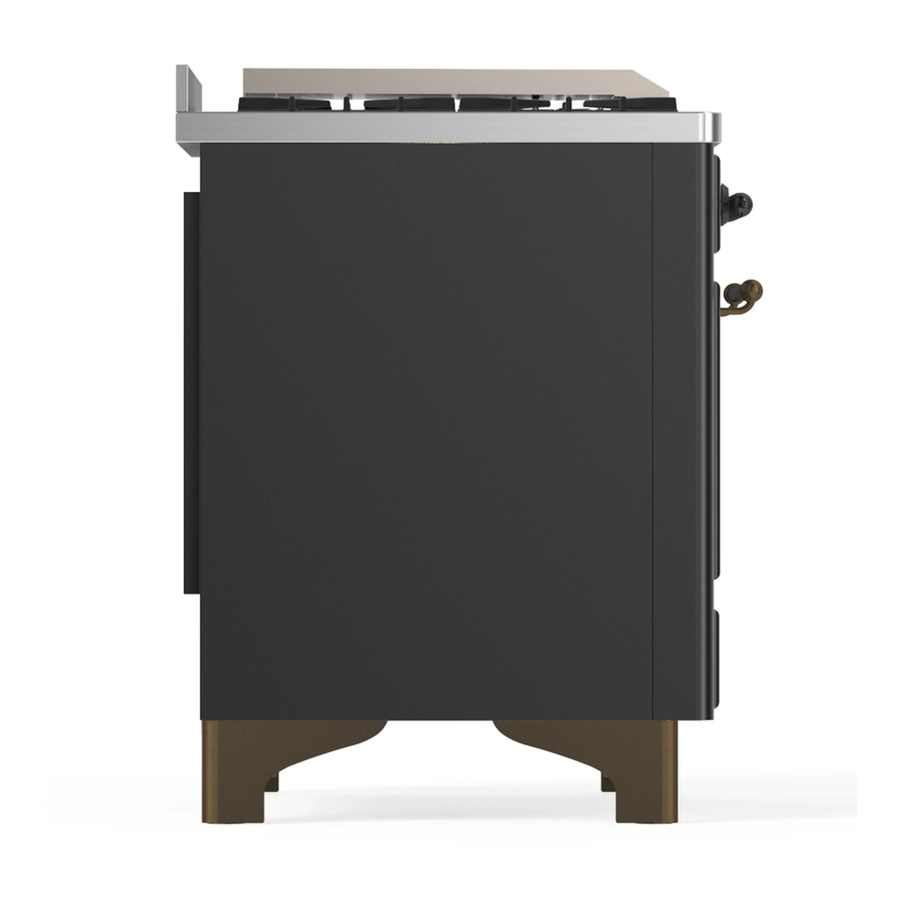 ILVE Majestic III 36-inch Dual Fuel Range with 5 Liquid Propane Burner, Griddle and Triple Glass Door Electric Oven in Graphite Matte with Burnished Trim (UM36FNR3MGBLP) - Image 7