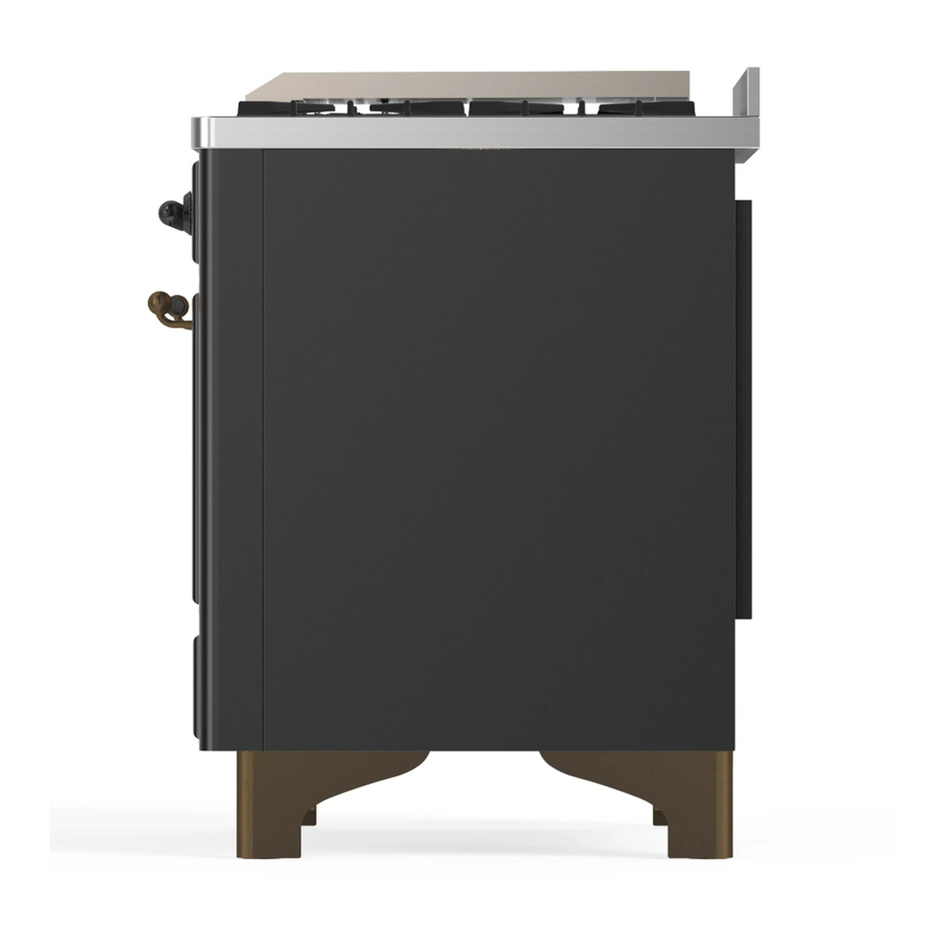 ILVE Majestic III 36-inch Dual Fuel Range with 6 Natural Gas Burner, Griddle and Solid Door Electric Oven in Graphite Matte with Burnished Trim (UM36FQNR3MGB) - Image 6