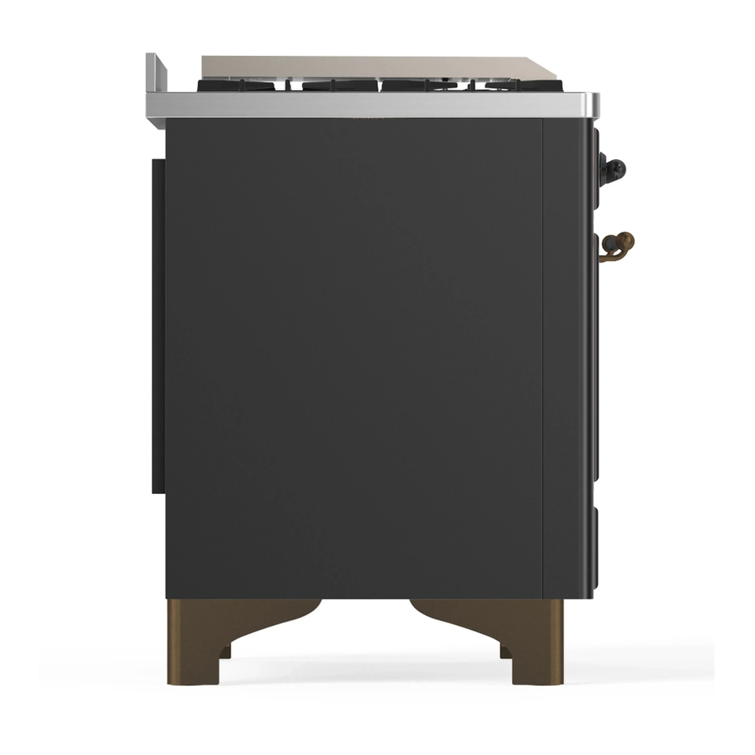 ILVE Majestic III 36-inch Dual Fuel Range with 6 Natural Gas Burner, Griddle and Solid Door Electric Oven in Graphite Matte with Burnished Trim (UM36FQNR3MGB) - Image 7