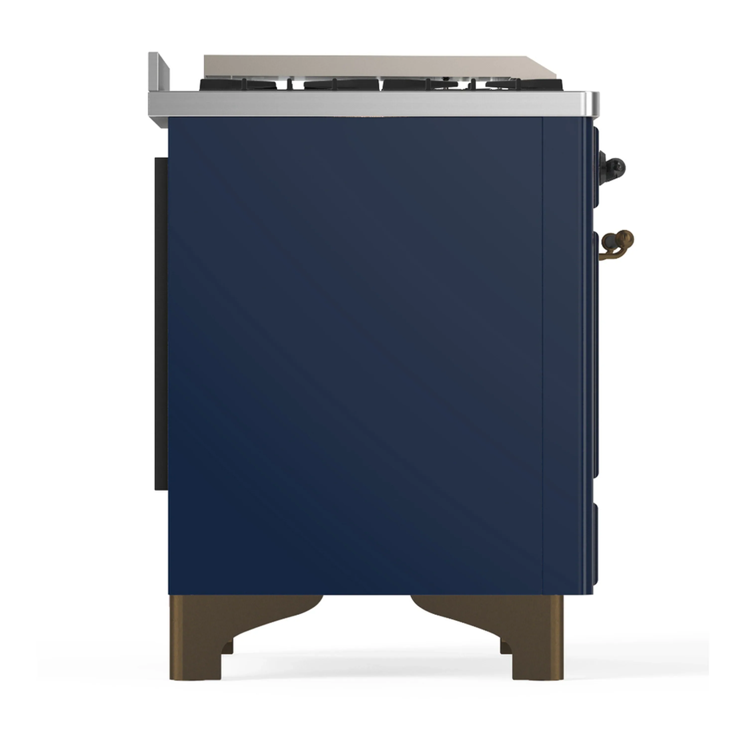 ILVE Majestic III 36-inch Dual Fuel Range with 5 Liquid Propane Burner, Griddle and Solid Door Electric Oven in Midnight Blue with Burnished Trim (UM36FQNR3MBBLP) - Image 7