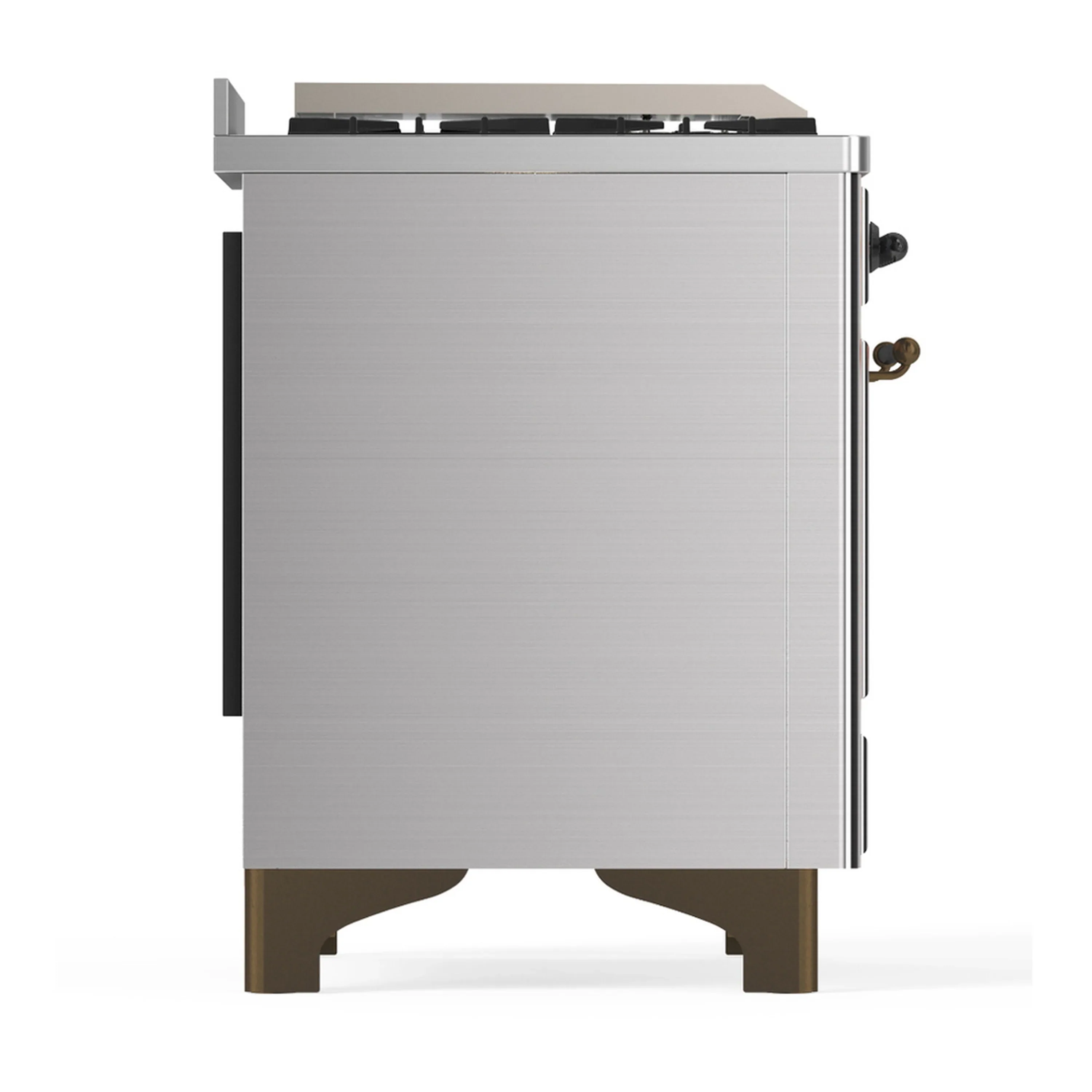 ILVE Majestic III 36-inch Dual Fuel Range with 6 Natural Gas Burner, Griddle and Solid Door Electric Oven in Stainless Steel with Burnished Trim (UM36FQNR3SSB) - Image 7