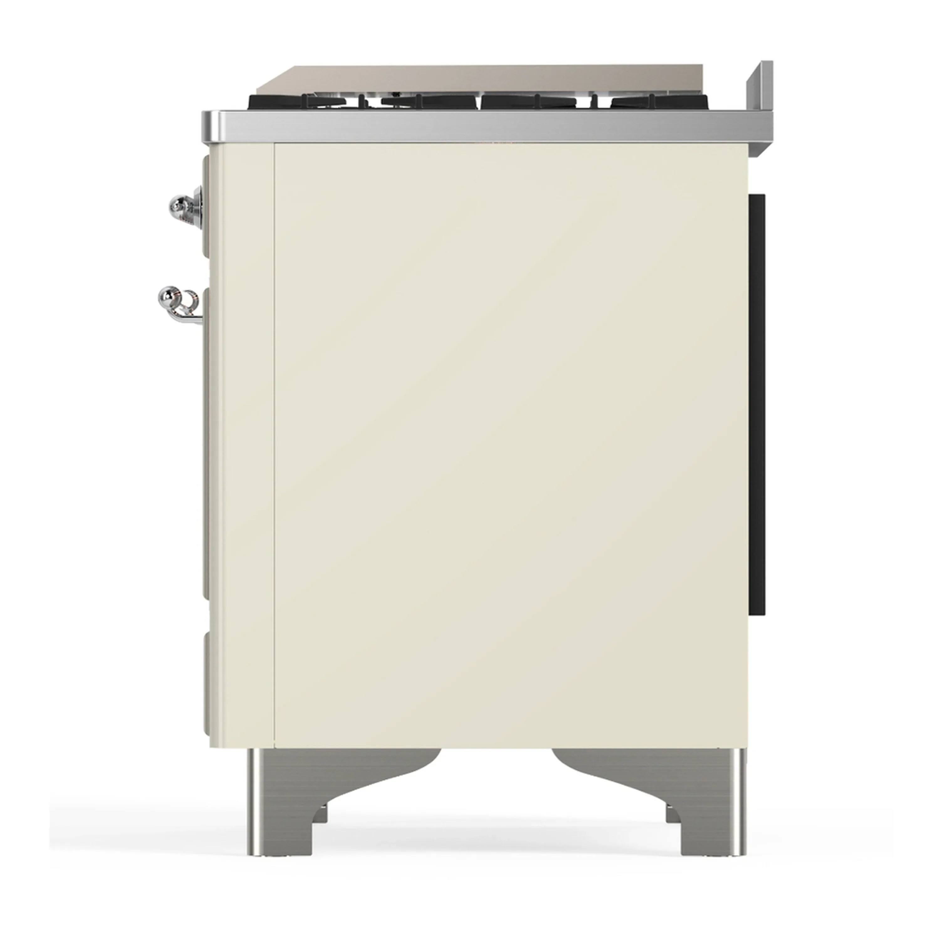 ILVE Majestic III 36-inch Dual Fuel Range with 5 Liquid Propane Burner, Griddle and Solid Door Electric Oven in Antique White with Chrome Trim (UM36FQNR3AWCLP) - Image 6