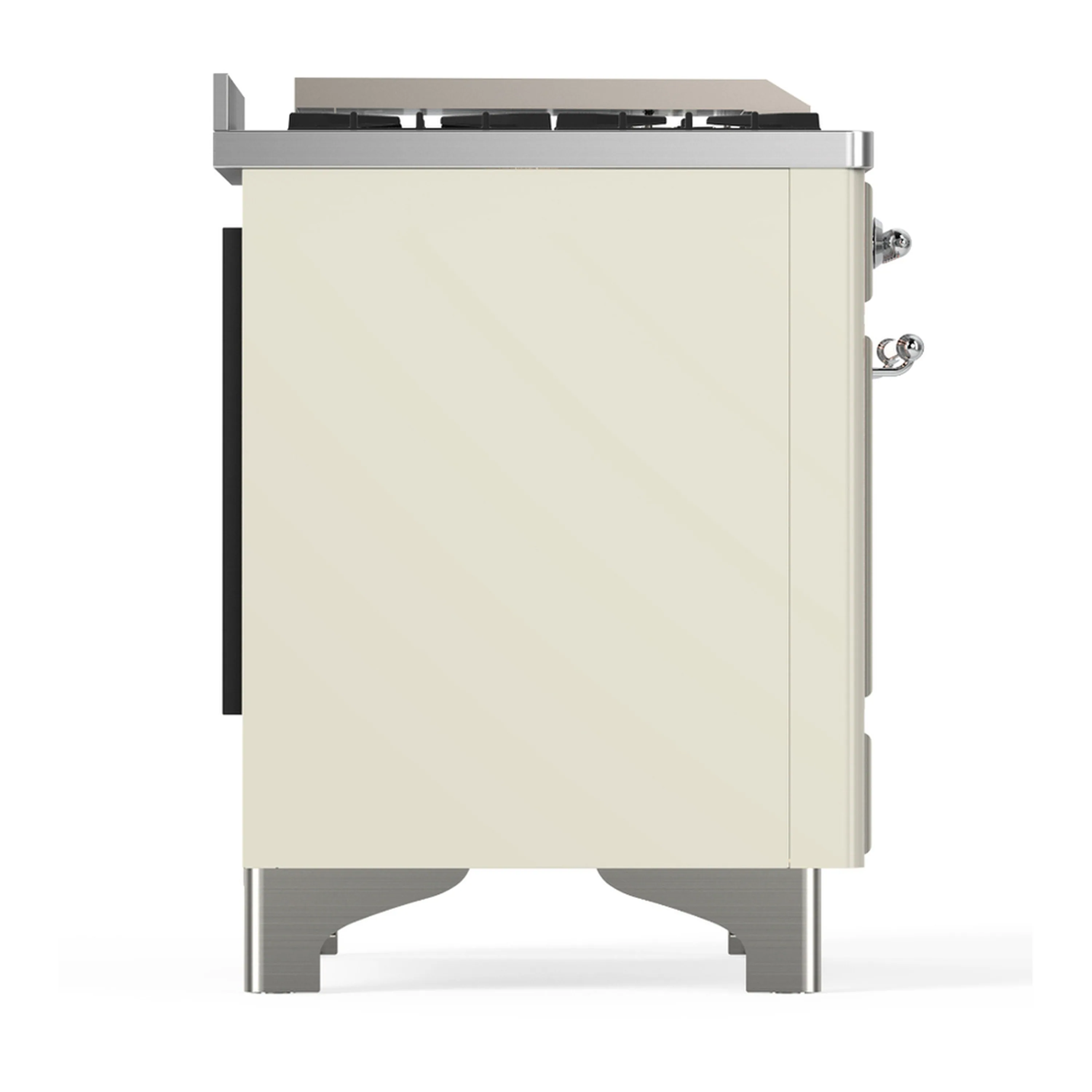 ILVE Majestic III 36-inch Dual Fuel Range with 5 Liquid Propane Burner, Griddle and Solid Door Electric Oven in Antique White with Chrome Trim (UM36FQNR3AWCLP) - Image 7