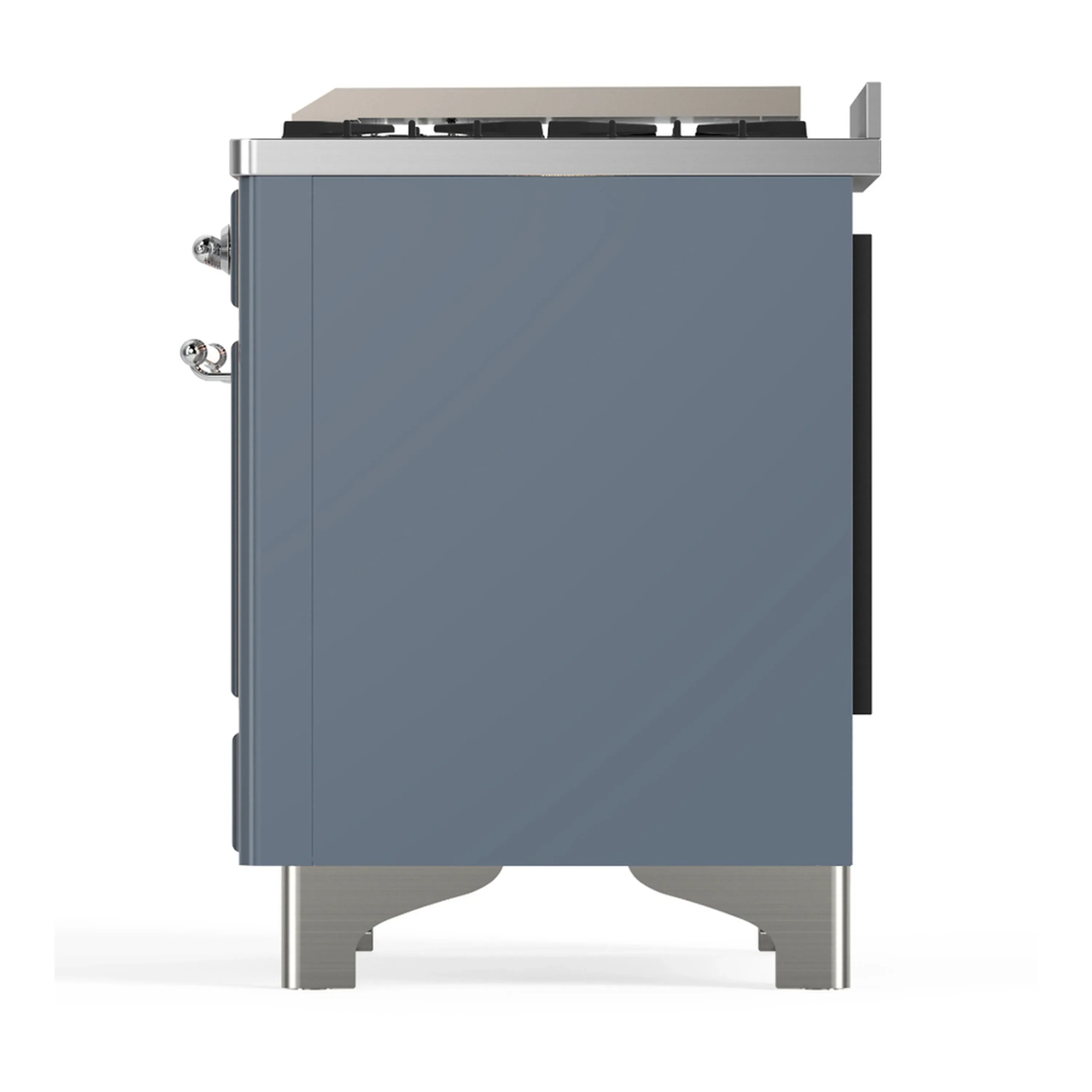 ILVE Majestic III 36-inch Dual Fuel Range with 5 Liquid Propane Burner, Griddle and Triple Glass Door Electric Oven in Blue Grey with Chrome Trim (UM36FNR3BGCLP) - Image 6