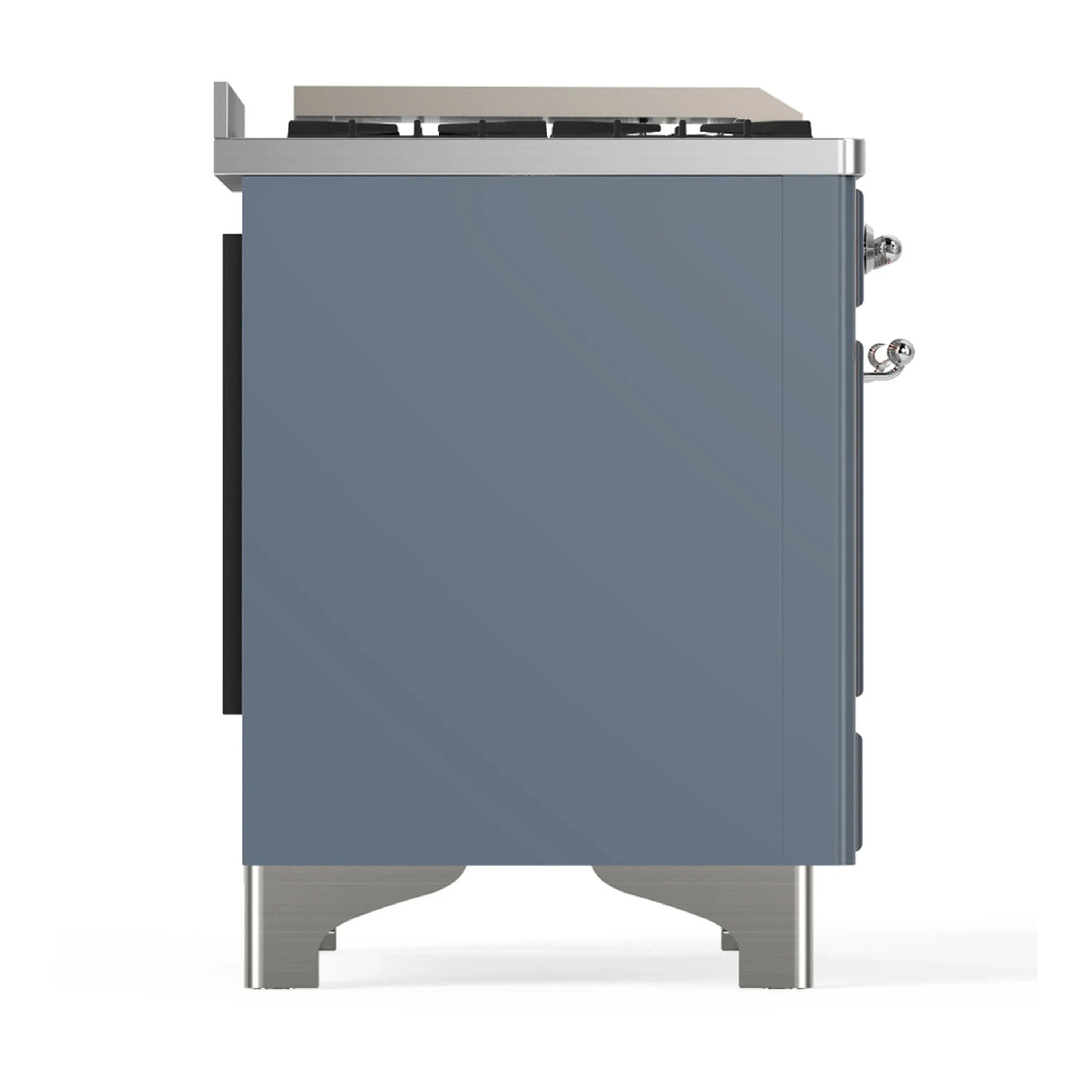 ILVE Majestic III 36-inch Dual Fuel Range with 5 Liquid Propane Burner, Griddle and Triple Glass Door Electric Oven in Blue Grey with Chrome Trim (UM36FNR3BGCLP) - Image 7