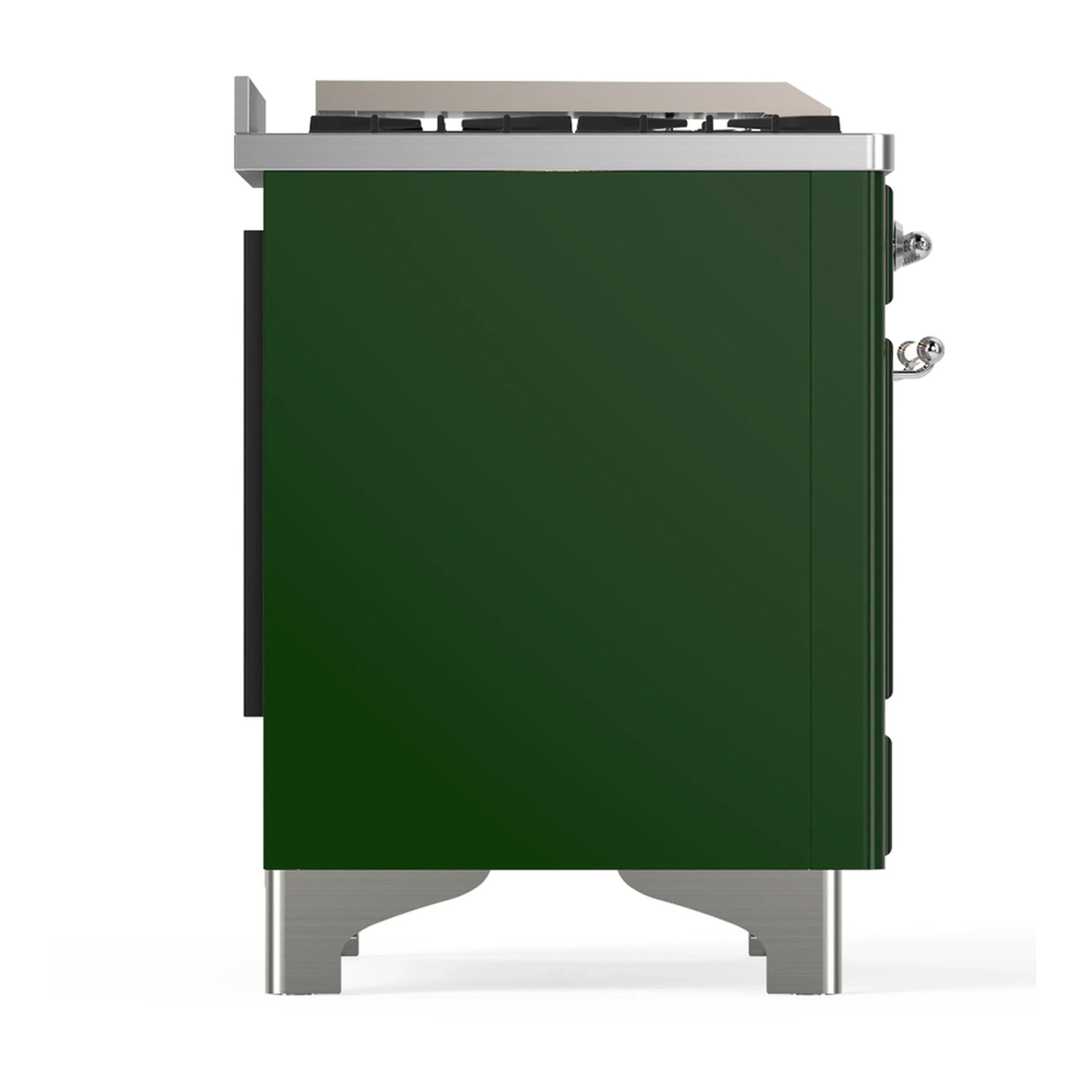 ILVE Majestic III 36-inch Dual Fuel Range with 5 Liquid Propane Burner, Griddle and Solid Door Electric Oven in Emerald Green with Chrome Trim (UM36FQNR3EGCLP) - Image 7
