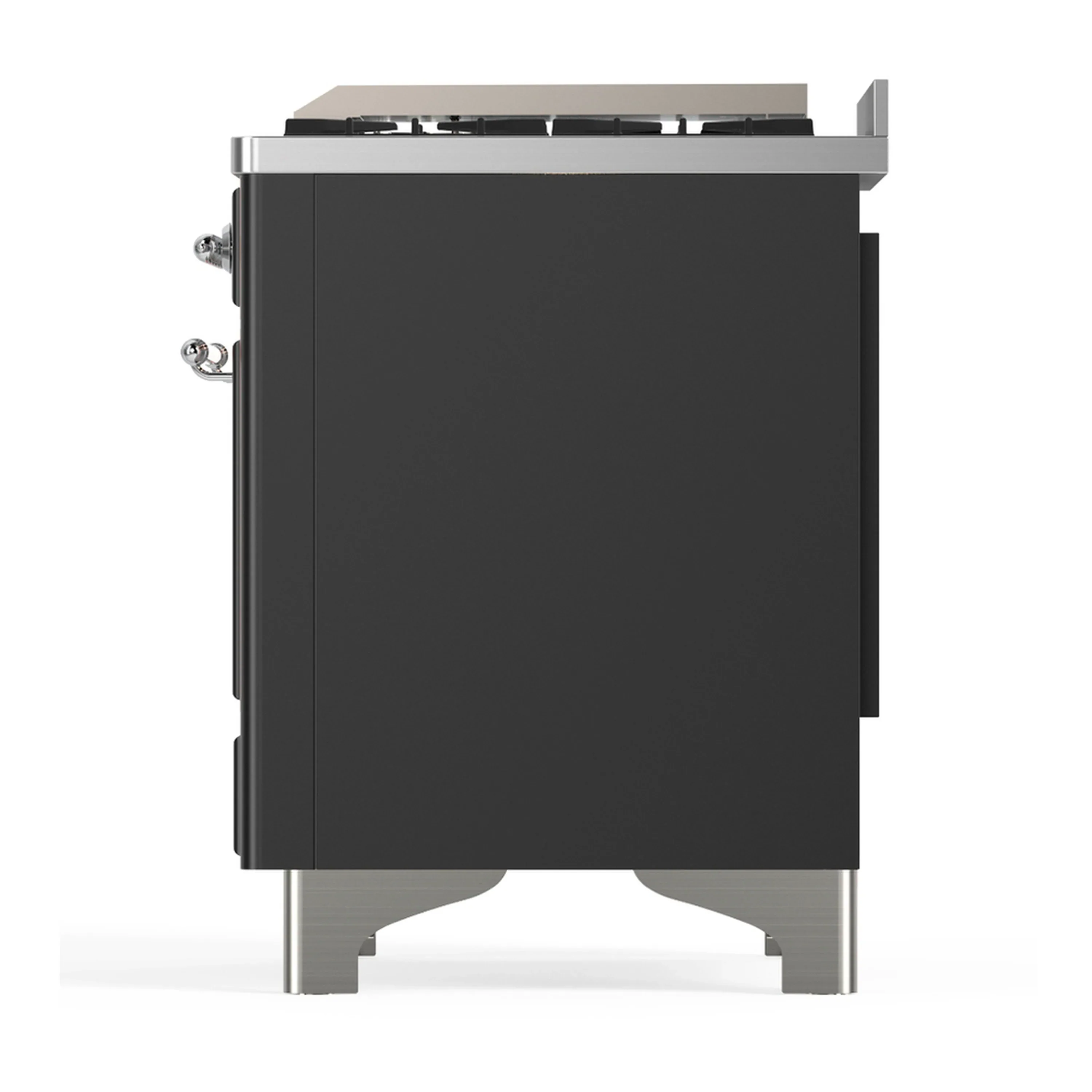 ILVE Majestic III 36-inch Dual Fuel Range with 5 Liquid Propane Burner, Griddle and Triple Glass Door Electric Oven in Graphite Matte with Chrome Trim (UM36FNR3MGCLP) - Image 6