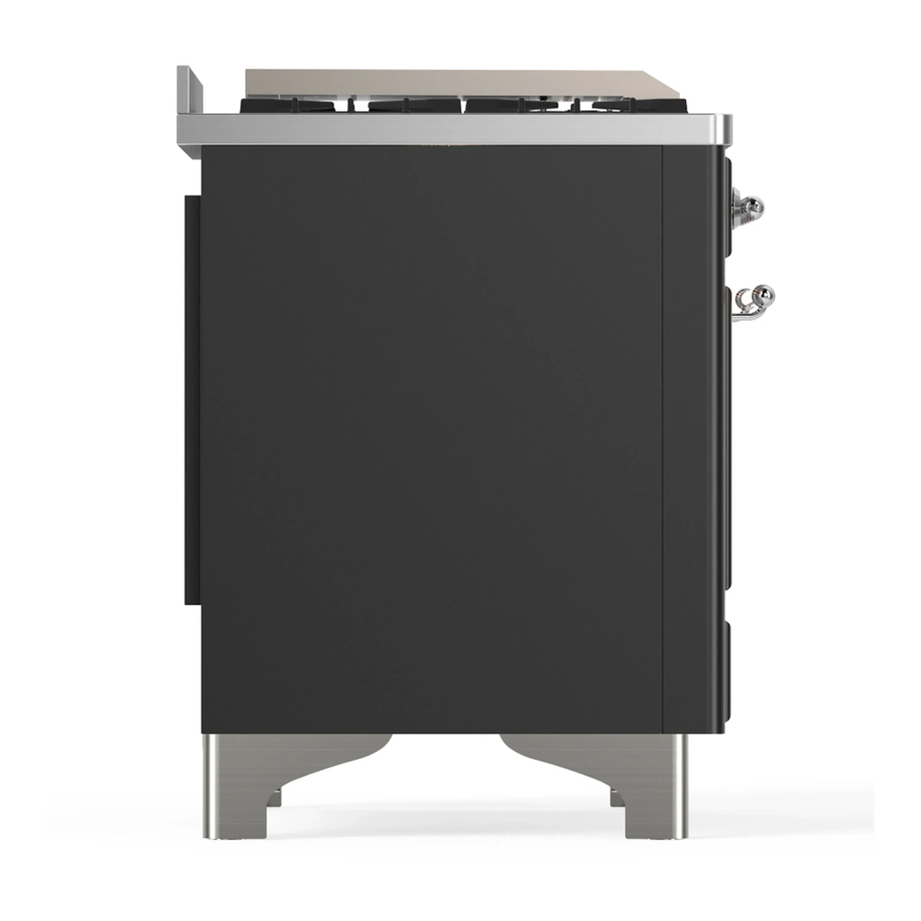 ILVE Majestic III 36-inch Dual Fuel Range with 5 Liquid Propane Burner, Griddle and Triple Glass Door Electric Oven in Graphite Matte with Chrome Trim (UM36FNR3MGCLP) - Image 7