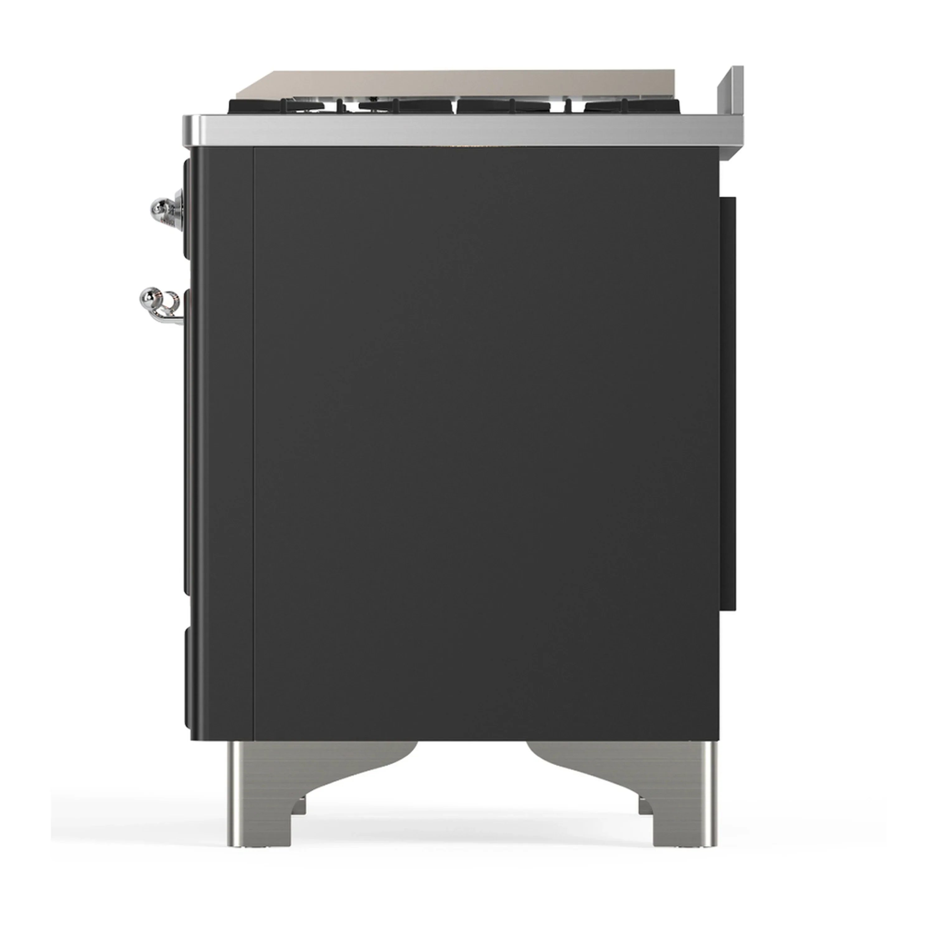 ILVE Majestic III 36-inch Dual Fuel Range with 6 Natural Gas Burner, Griddle and Solid Door Electric Oven in Graphite Matte with Chrome Trim (UM36FQNR3MGC) - Image 6