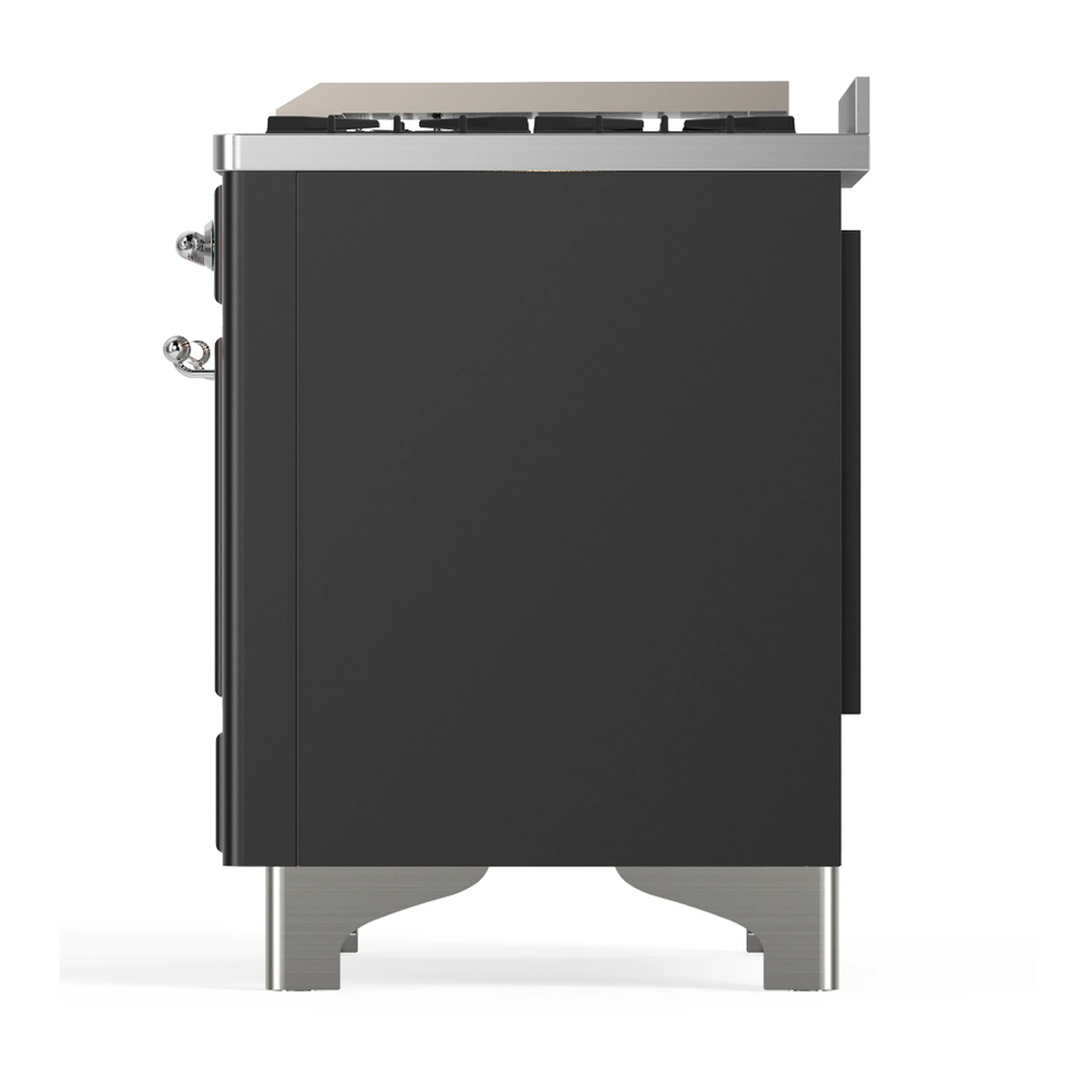 ILVE Majestic III 36-inch Dual Fuel Range with 5 Liquid Propane Burner, Griddle and Solid Door Electric Oven in Graphite Matte with Chrome Trim (UM36FQNR3MGCLP) - Image 6