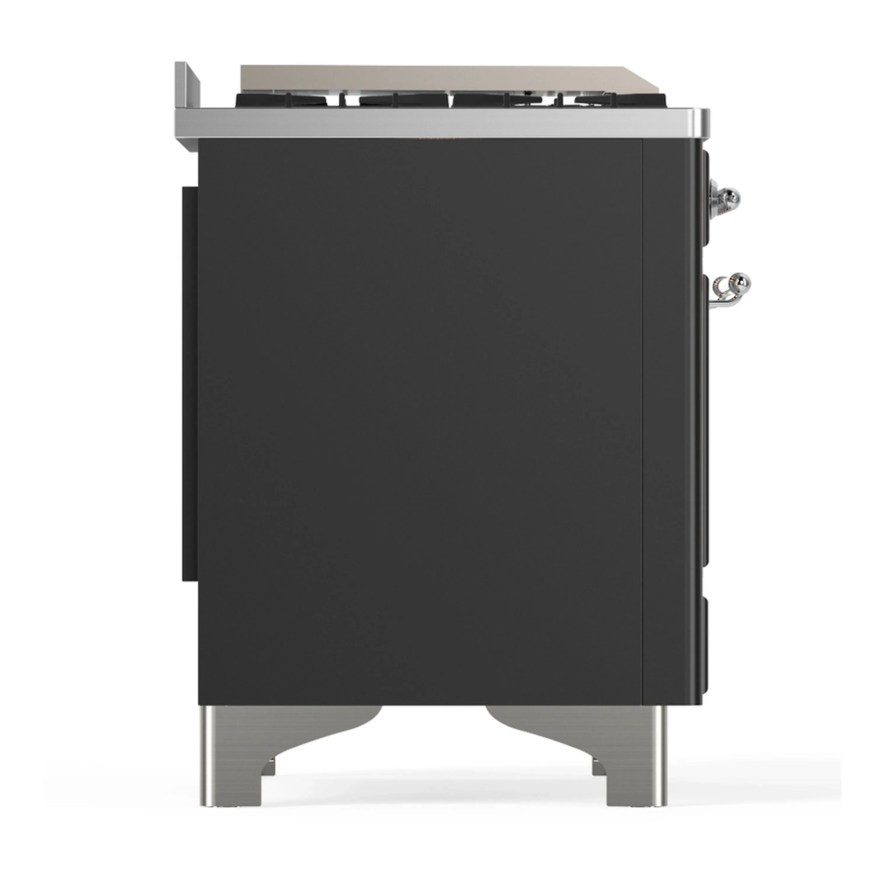 ILVE Majestic III 36-inch Dual Fuel Range with 5 Liquid Propane Burner, Griddle and Solid Door Electric Oven in Graphite Matte with Chrome Trim (UM36FQNR3MGCLP) - Image 7