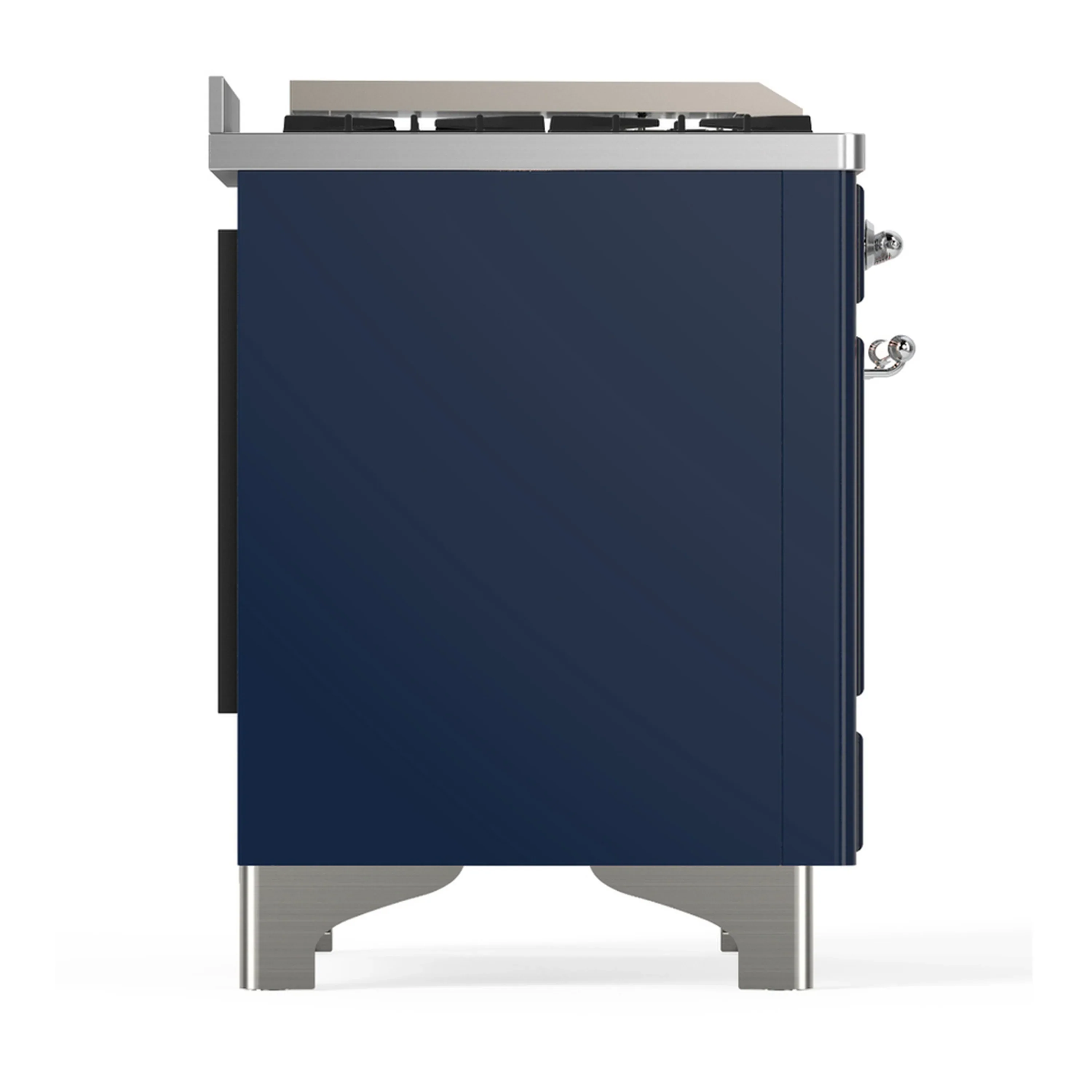 ILVE Majestic III 36-inch Dual Fuel Range with 5 Liquid Propane Burner, Griddle and Triple Glass Door Electric Oven in Midnight Blue with Chrome Trim (UM36FNR3MBCLP) - Image 7