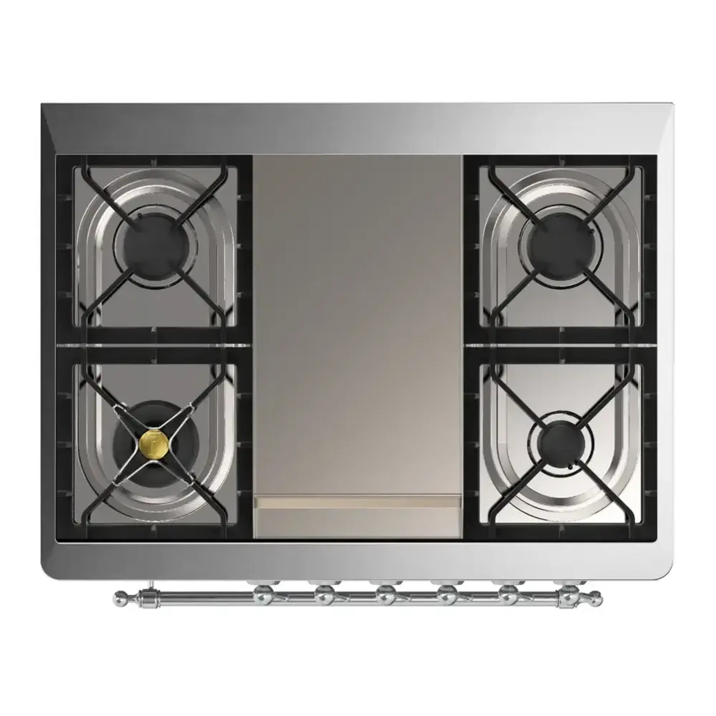 ILVE Majestic III 36-inch Dual Fuel Range with 5 Liquid Propane Burner, Griddle and Triple Glass Door Electric Oven in RAL with Chrome Trim (UM36FNR3RACLP) - Image 2