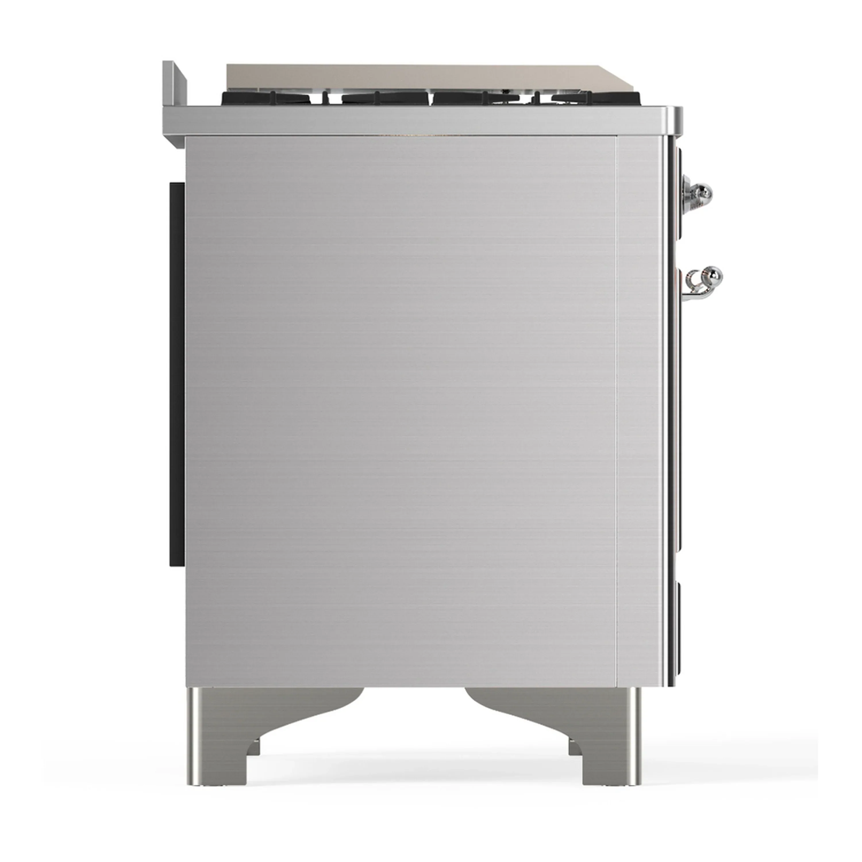ILVE Majestic III 36-inch Dual Fuel Range with 5 Liquid Propane Burner, Griddle and Solid Door Electric Oven in Stainless Steel with Chrome Trim (UM36FQNR3SSCLP) - Image 6