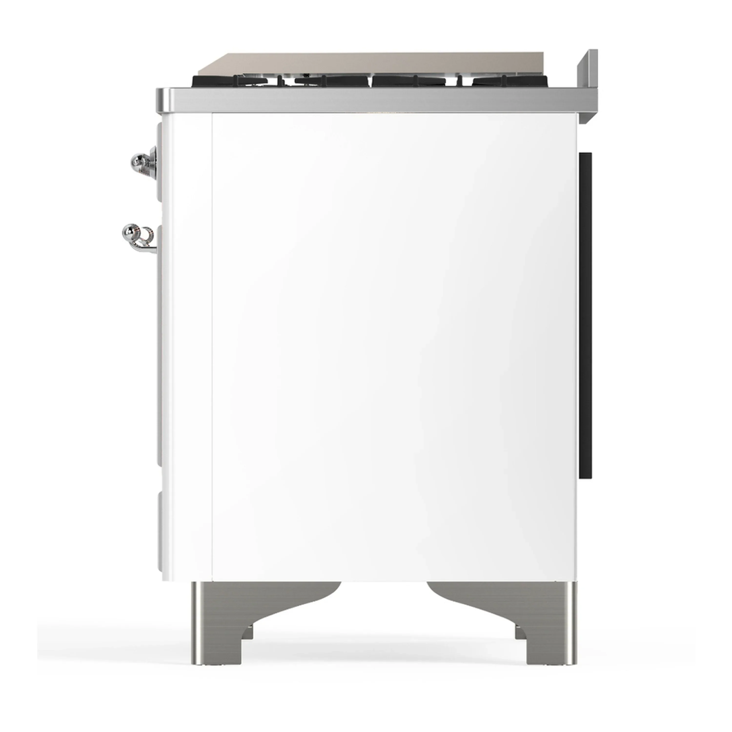 ILVE Majestic III 36-inch Dual Fuel Range with 5 Liquid Propane Burner, Griddle and Solid Door Electric Oven in White with Chrome Trim (UM36FQNR3WHCLP) - Image 6