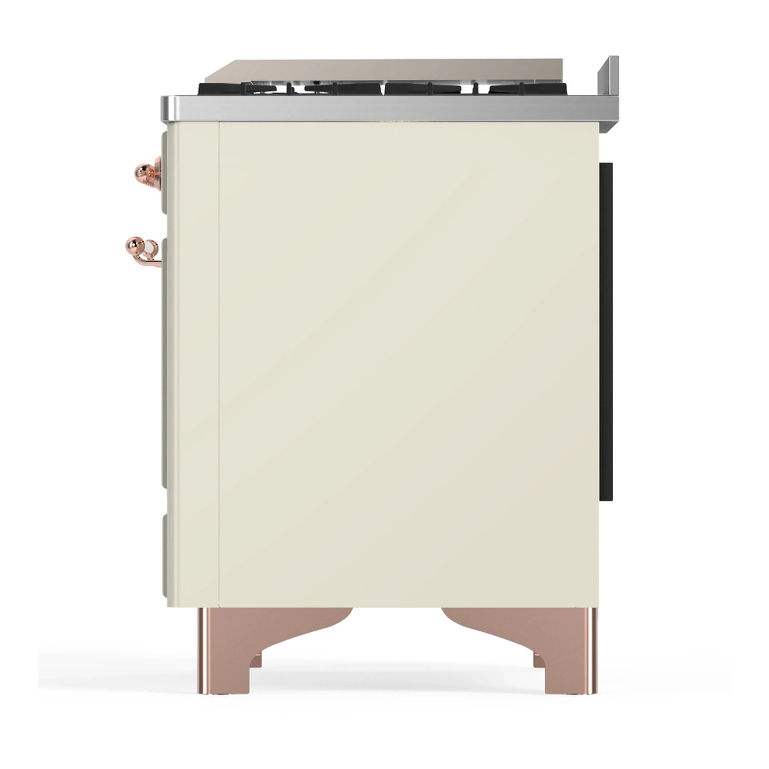 ILVE Majestic III 36-inch Dual Fuel Range with 5 Liquid Propane Burner, Griddle and Triple Glass Door Electric Oven in Antique White with Copper Trim (UM36FNR3AWPLP) - Image 6