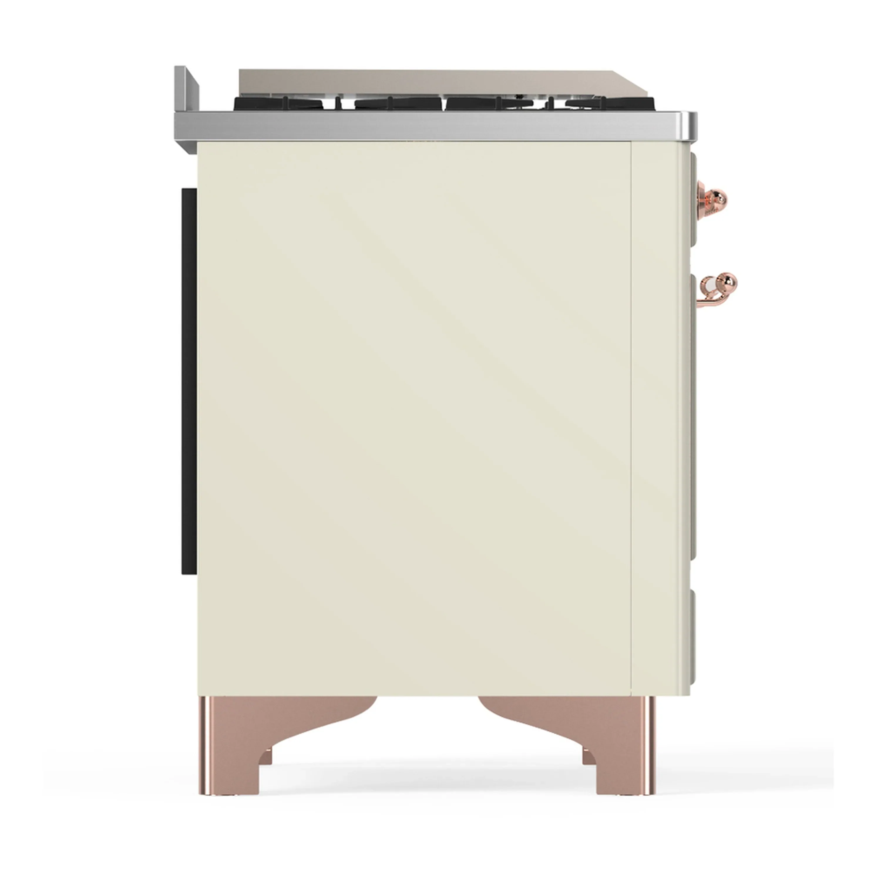 ILVE Majestic III 36-inch Dual Fuel Range with 5 Liquid Propane Burner, Griddle and Triple Glass Door Electric Oven in Antique White with Copper Trim (UM36FNR3AWPLP) - Image 7