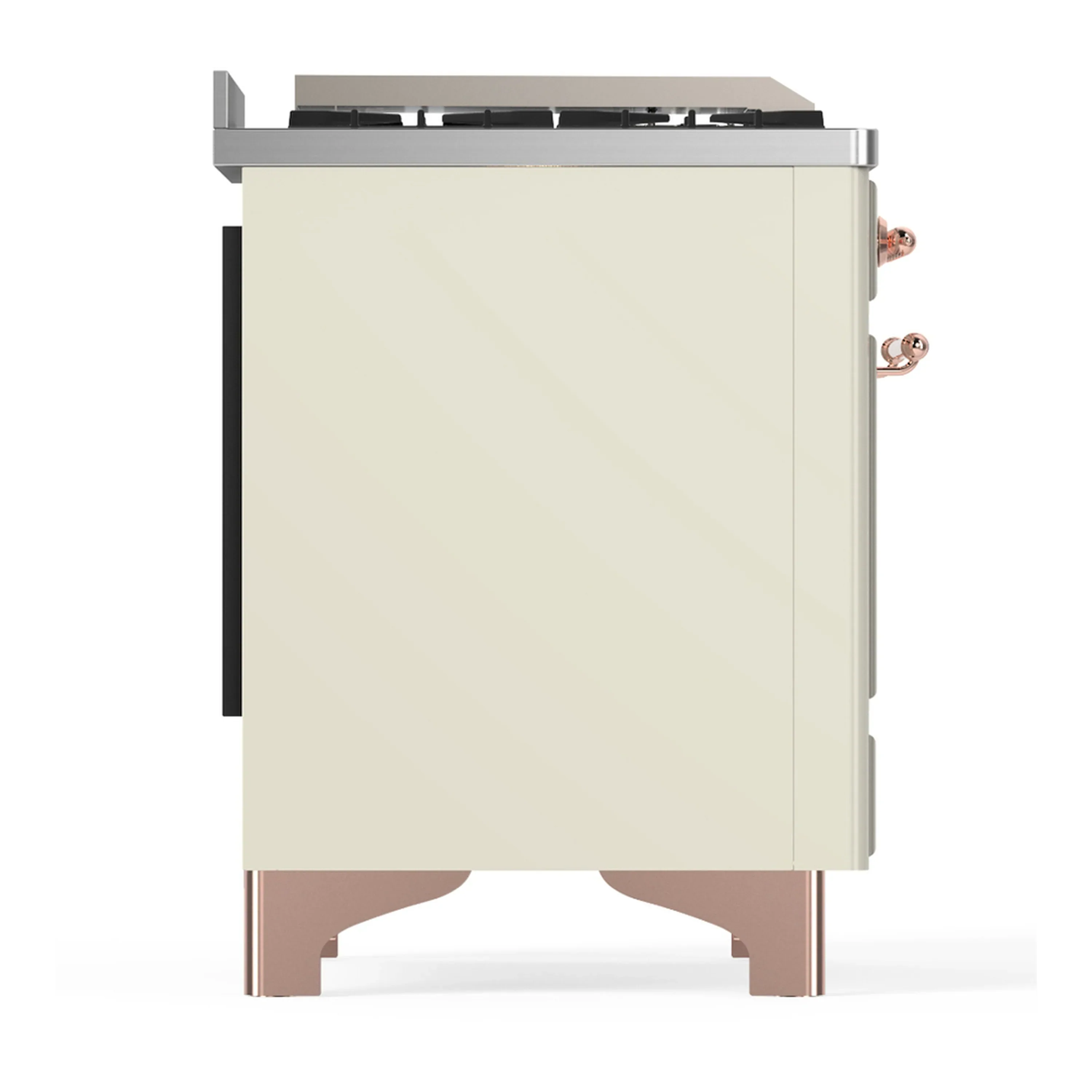 ILVE Majestic III 36-inch Dual Fuel Range with 5 Liquid Propane Burner, Griddle and Solid Door Electric Oven in Antique White with Copper Trim (UM36FQNR3AWPLP) - Image 7