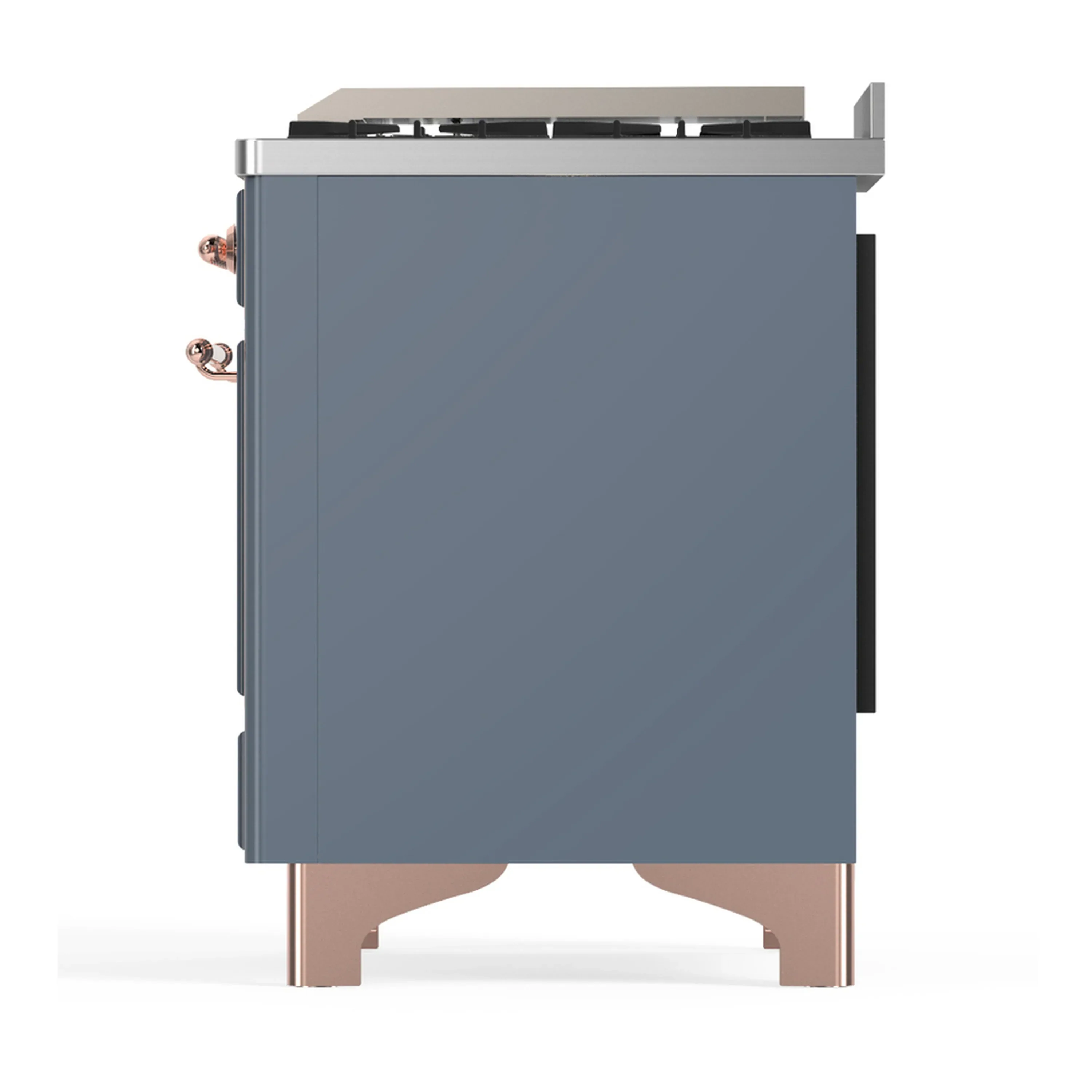 ILVE Majestic III 36-inch Dual Fuel Range with 5 Liquid Propane Burner, Griddle and Triple Glass Door Electric Oven in Blue Grey with Copper Trim (UM36FNR3BGPLP) - Image 6