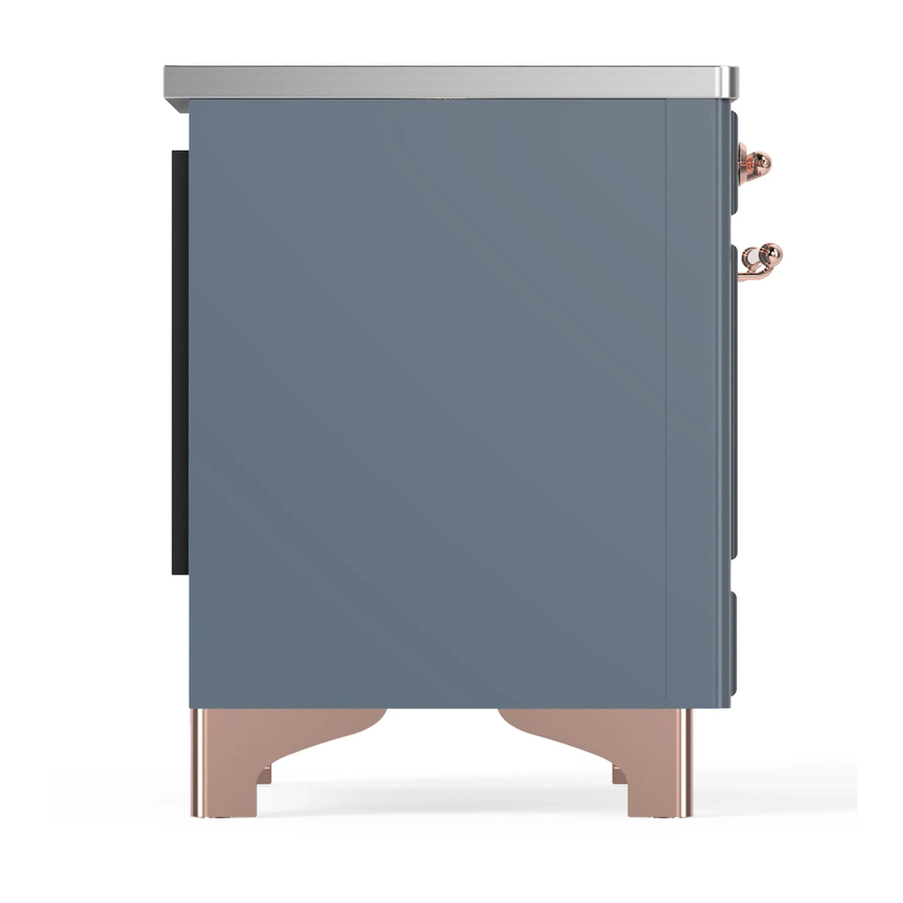 ILVE Majestic III 36-Inch Induction Range with 6 Induction Elements and Solid Door Electric Oven in Blue Grey with Copper Trim (UMIB36QNR3BGP) - Image 6