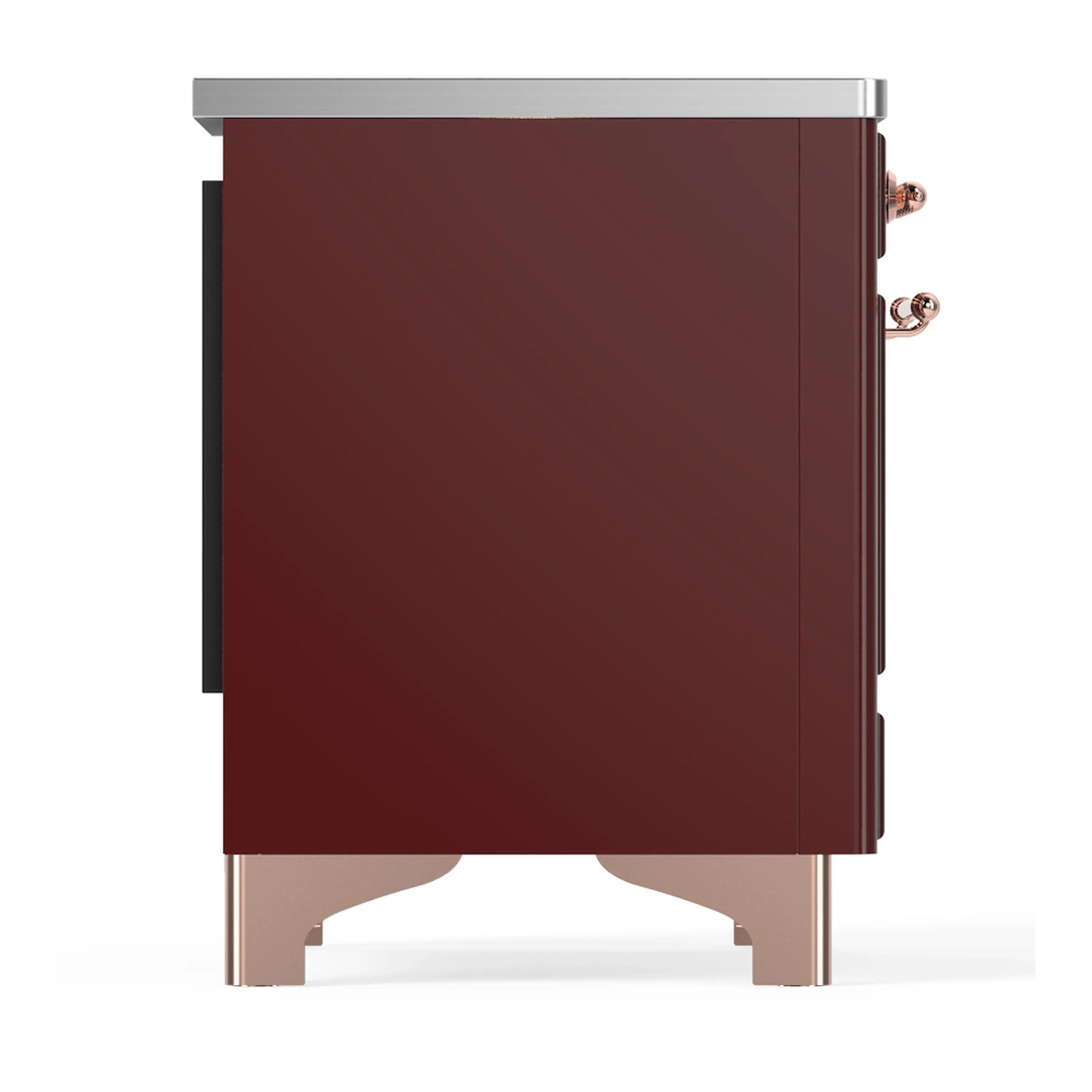 ILVE Majestic III 36-Inch Induction Range with 6 Induction Elements and Triple Glass Door Electric Oven in Burgundy with Copper Trim (UMIB36NR3BUP) - Image 6